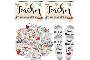 54 Pcs Teacher Appreciation Gifts, 2 Pcs Teacher Survival Kit