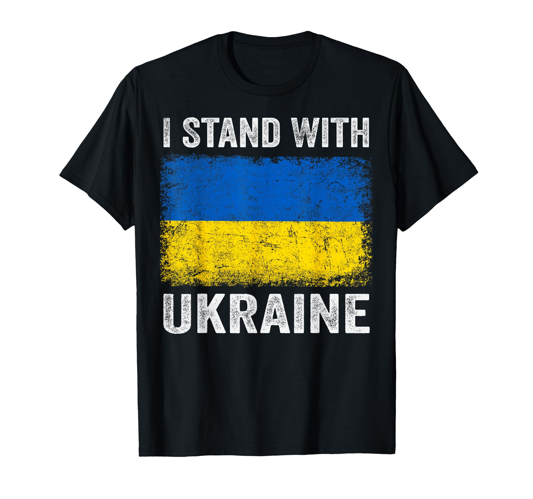 Support Ukraine I Stand with Ukraine Ukrainian Flag T-Shirt