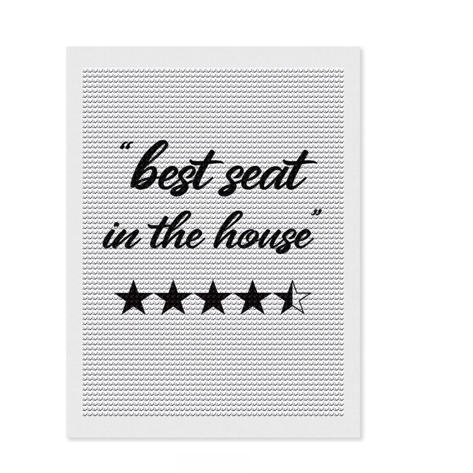 Junmoney Best Seat Full Drill Diamond Painting Kit 12"x16", for Adults, Easy to Follow Symbols, Gift Idea, Aesthetic Room Decor