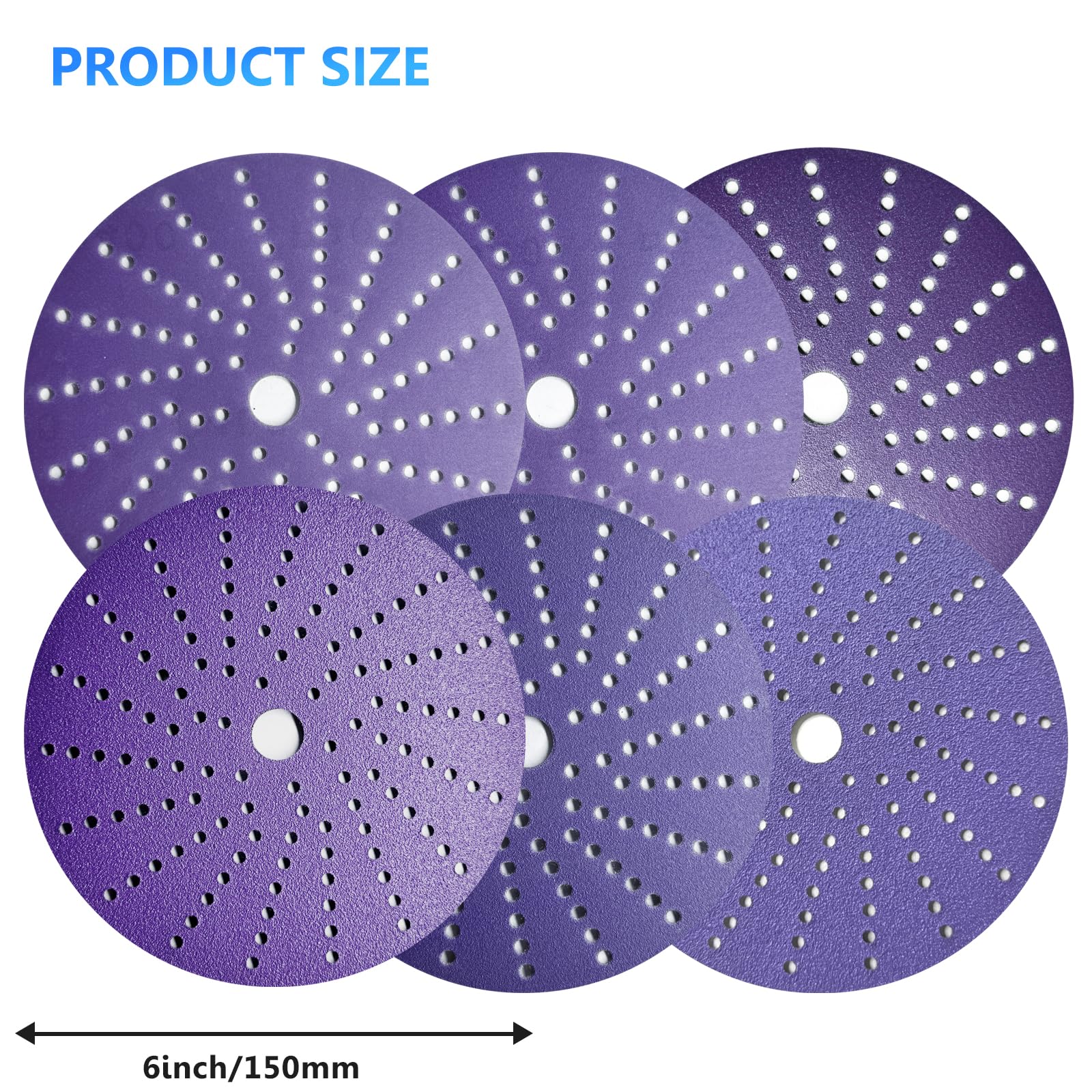 Ceramic Sanding Discs - 50 Pcs Assorted Grits -5