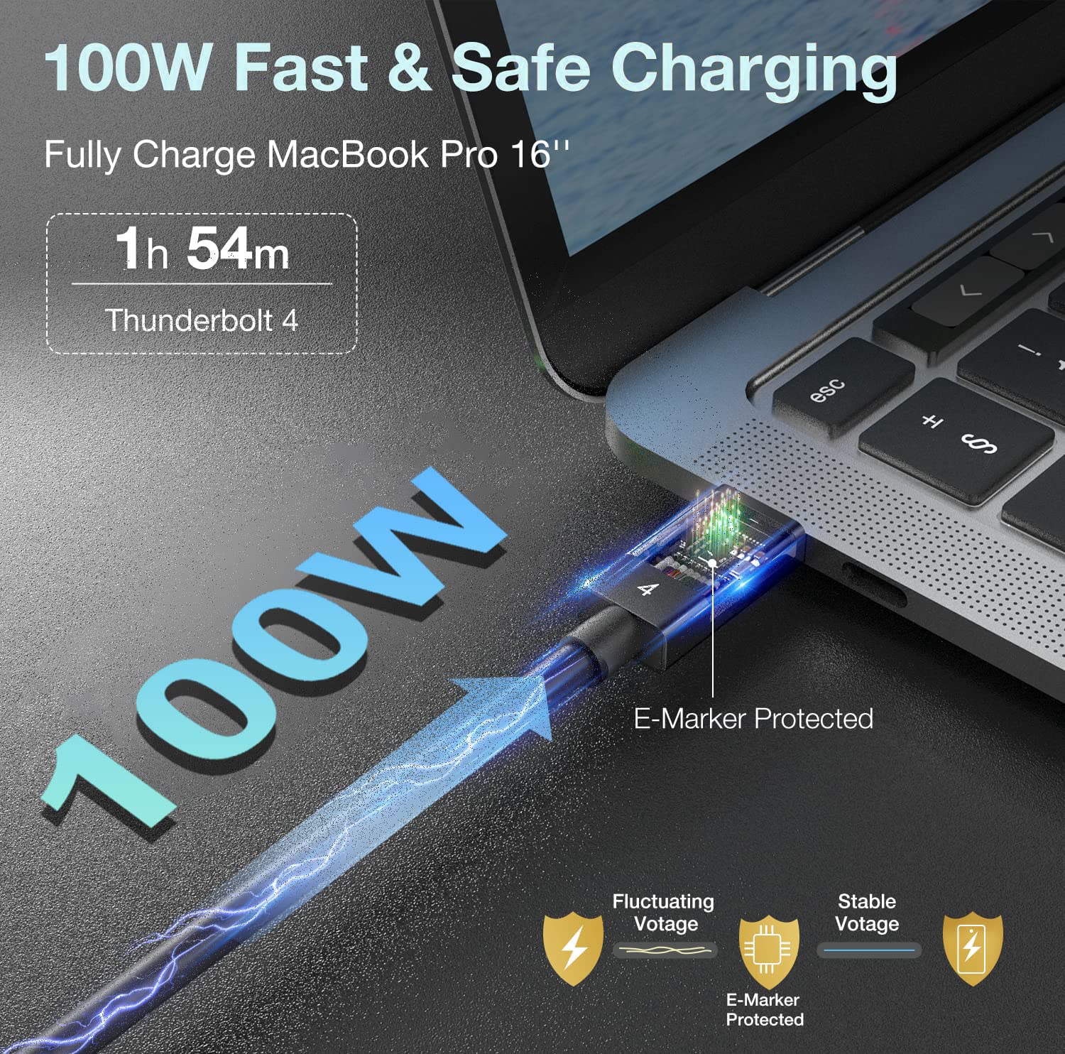 [新品未開封]Apple Thunderbolt 4 Pro Cable 3m 新未開封✴︎Apple純正品】Thunderbolt 4 Proケーブル（3m