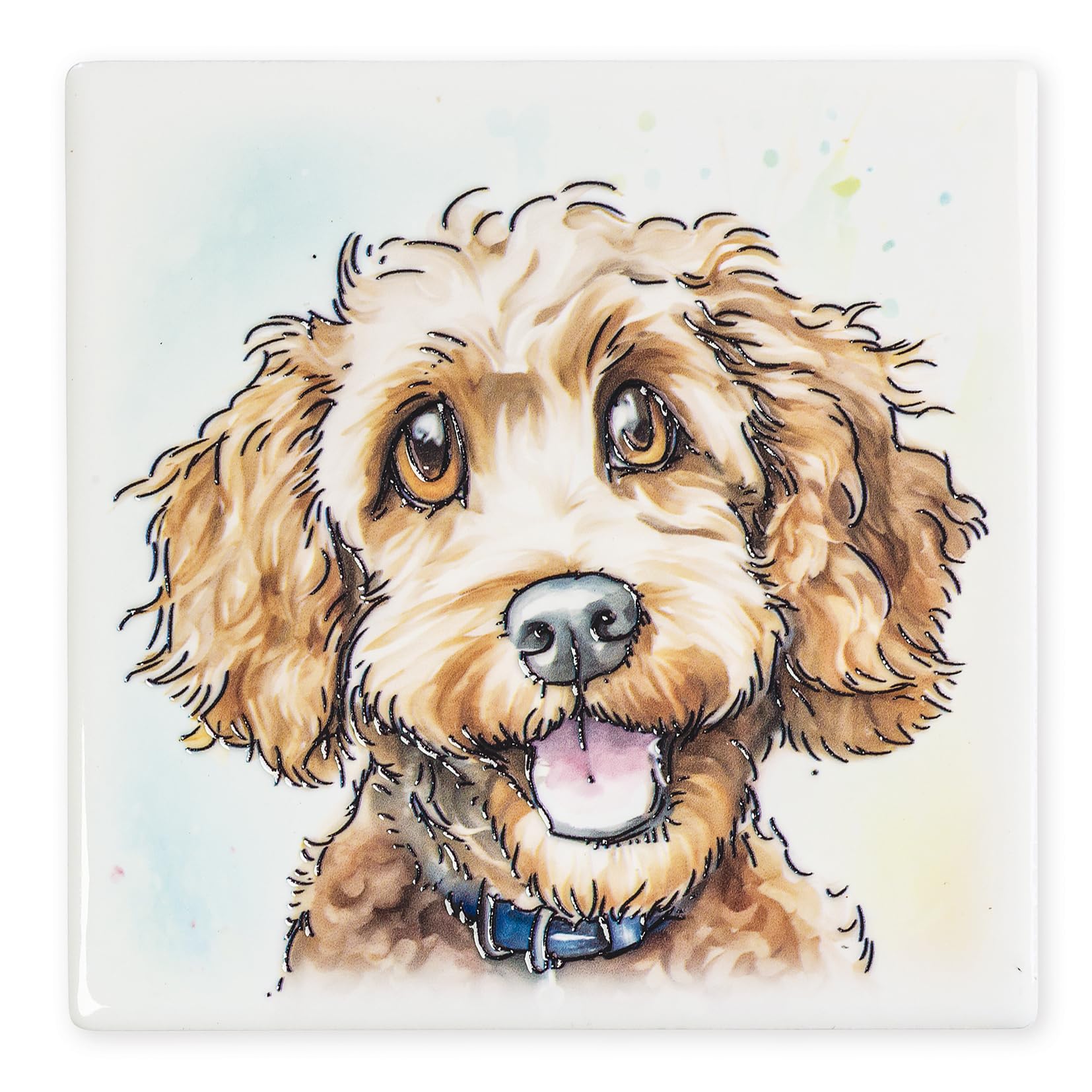Cockapoo Dog Ceramic Drinks Coaster - Arora