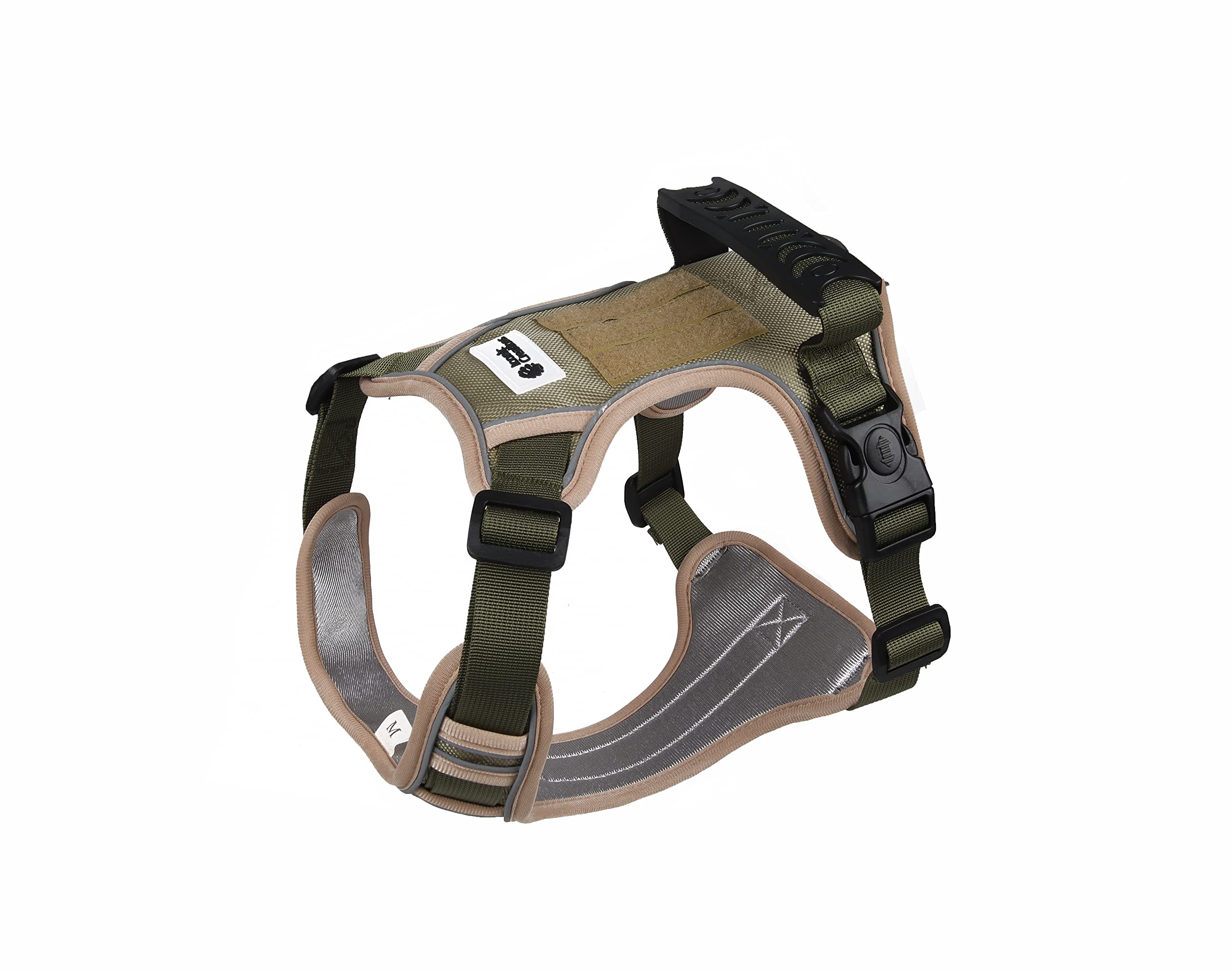 No Pull Tactical Reversible Dog Harness for Hiking Training, Heavy Duty pet Dog Vest Harness (Purple, Large)