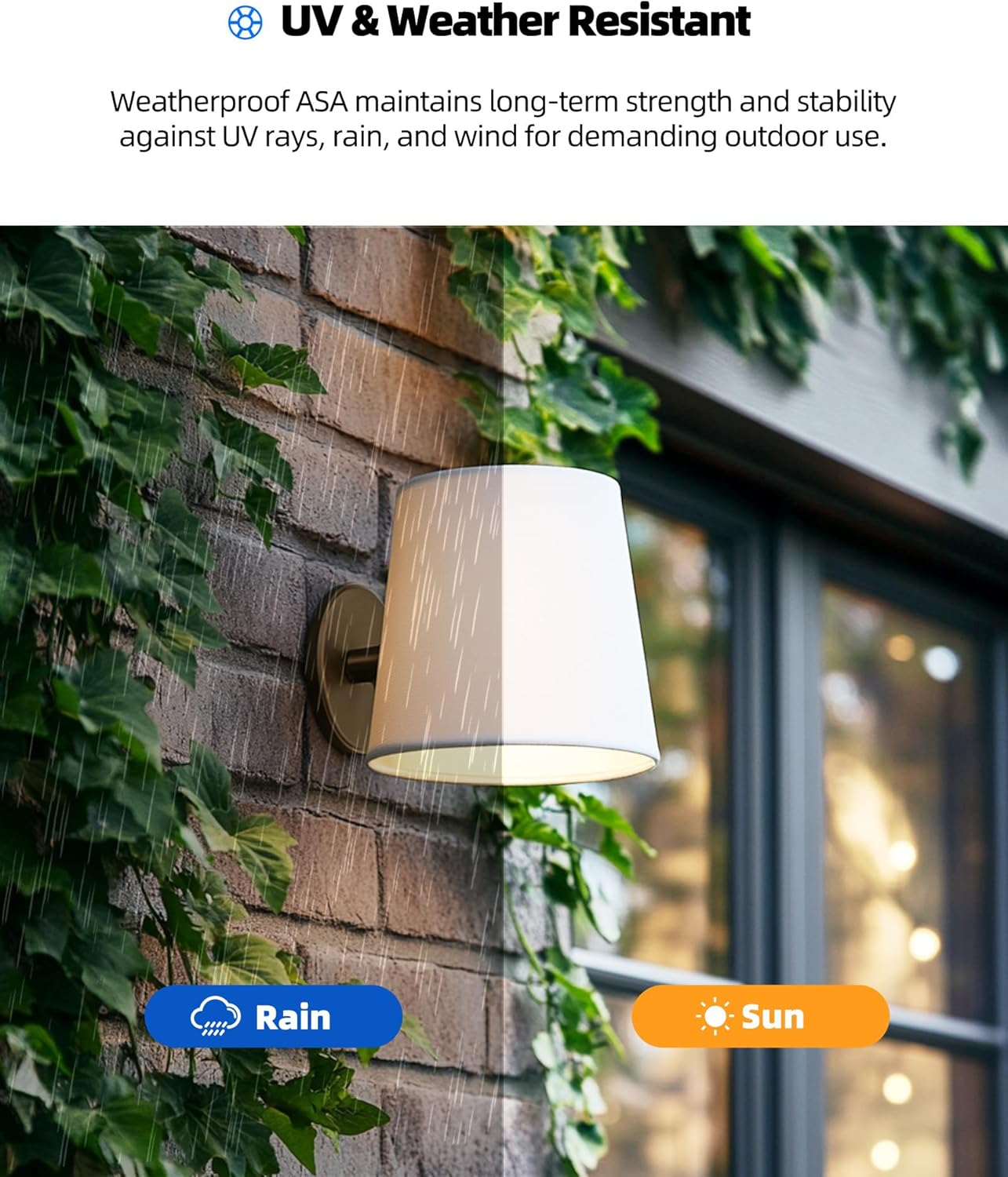 Inslogic ASA Filament 1.75mm, UV & Weather Resistant 3D Printer Filament, High-Strength & Heat-Resistant, Smooth Printing with Low Warping, Ideal for Outdoor Use, 1kg×4 (2.2lbs×4) Spools, Black