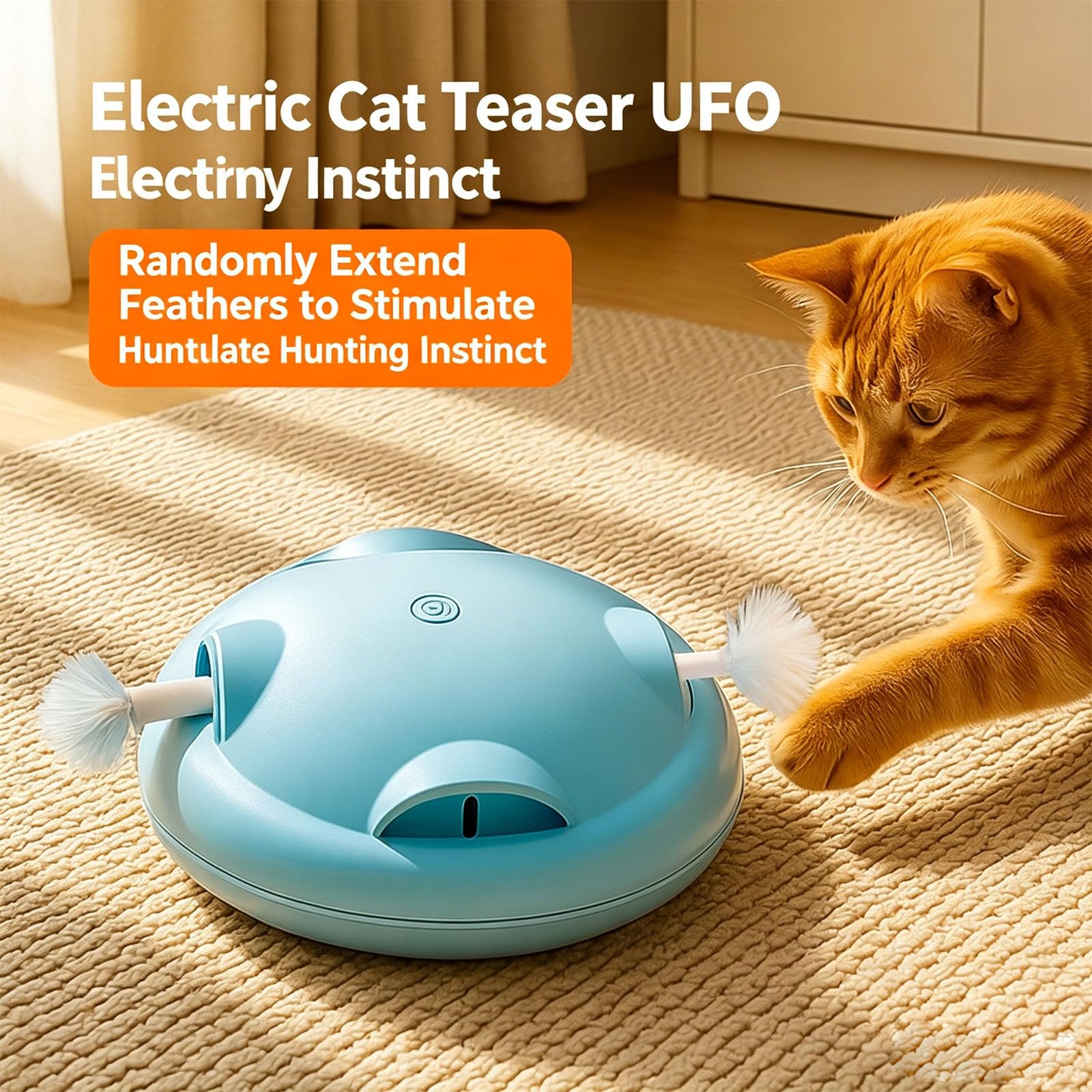 Multifunzionale Interattivo Gattino Giocattolo Divertente Gattino Giocattolo Indossare Giradischi Interattivo Teaser Stick Forniture Per Animali Domestici Motion Capturer