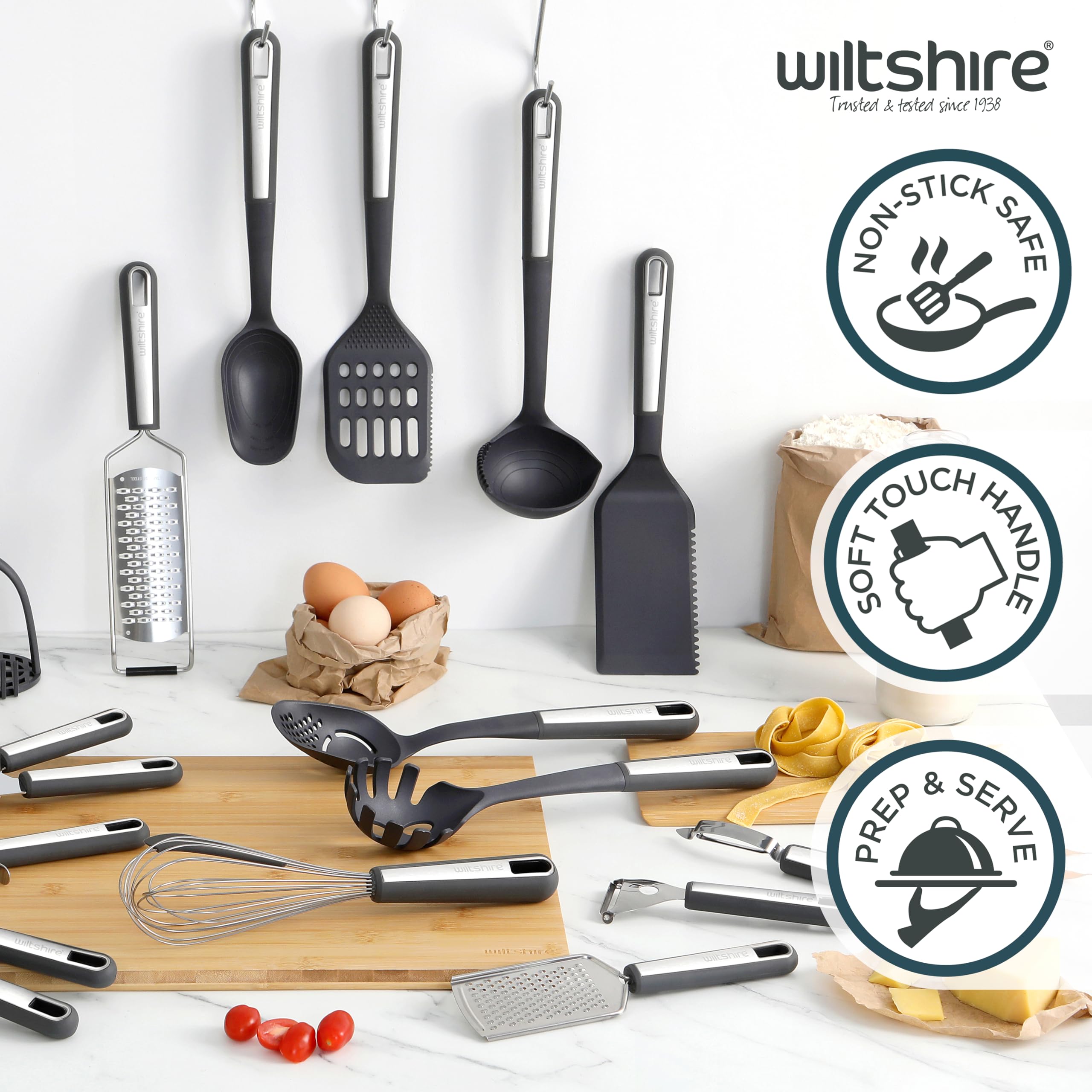Wiltshire Aspire Lasagna Turner, Flipping & Turning, Solid Cooking Spatula Cutting Edge, Fish Slice, Heat-Resistant Utensil - Image 4