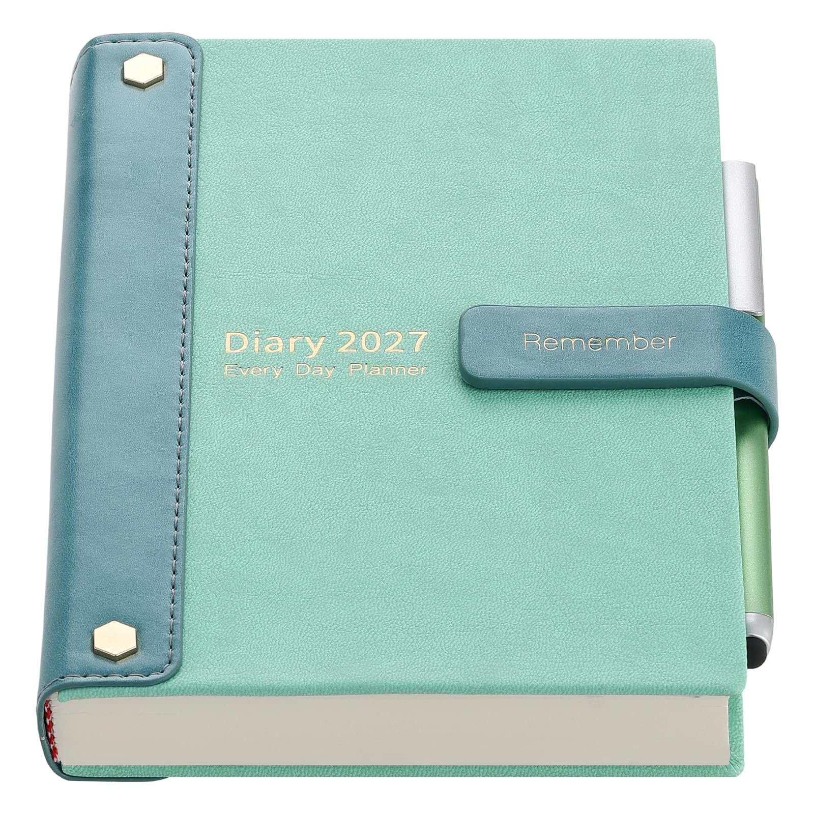 Mljtoyo Diary 2027,2027 Diary A5 Page a Day, Full Year Diaries,Light Green