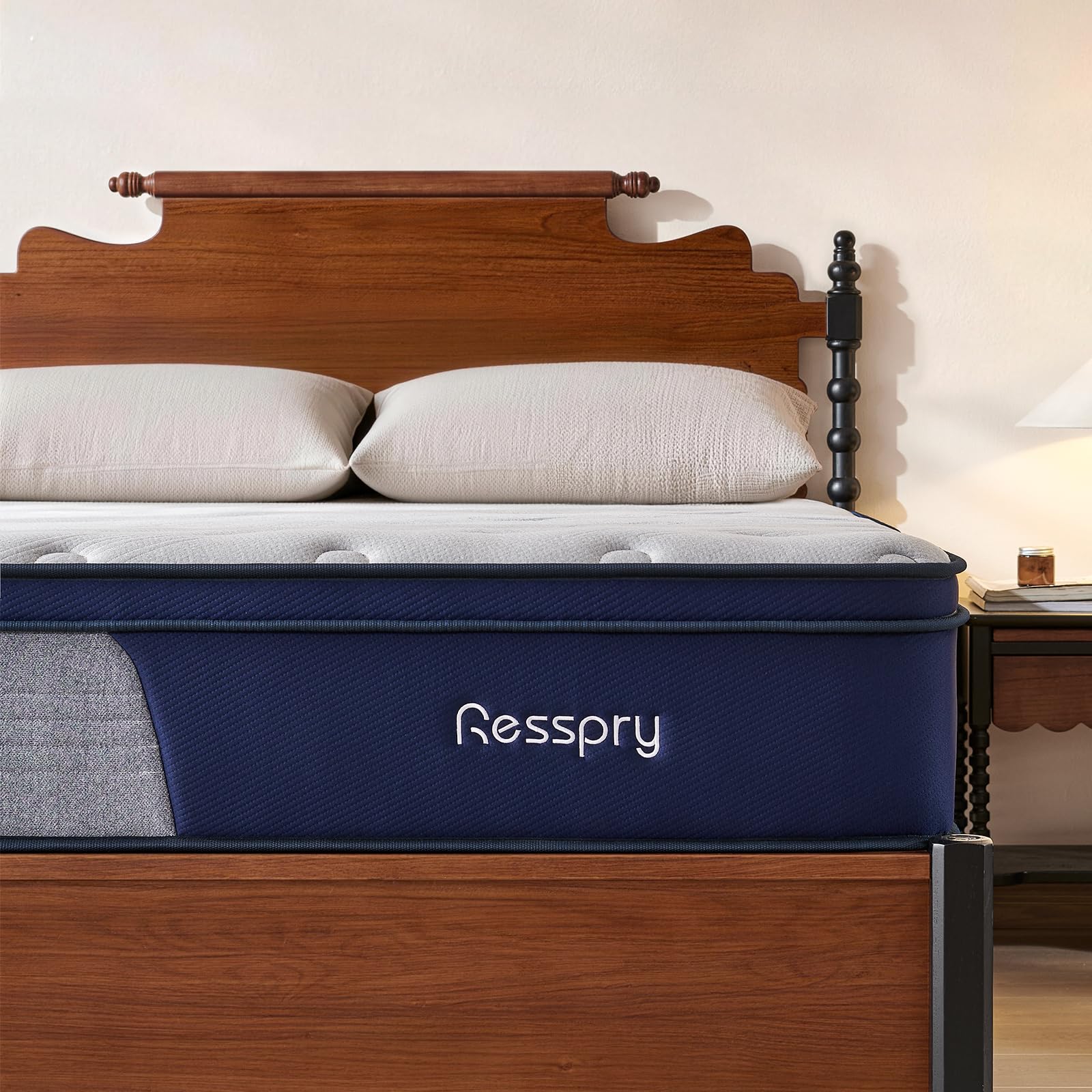Resspry Small Double Size Mattress,12 Inch Memory Foam Sprung Mattress 4FT for Pressure Relief and Cool Sleep, Supportive Medium Firm Hybrid Mattress,The Nocturne Collection(120×190×30cm)
