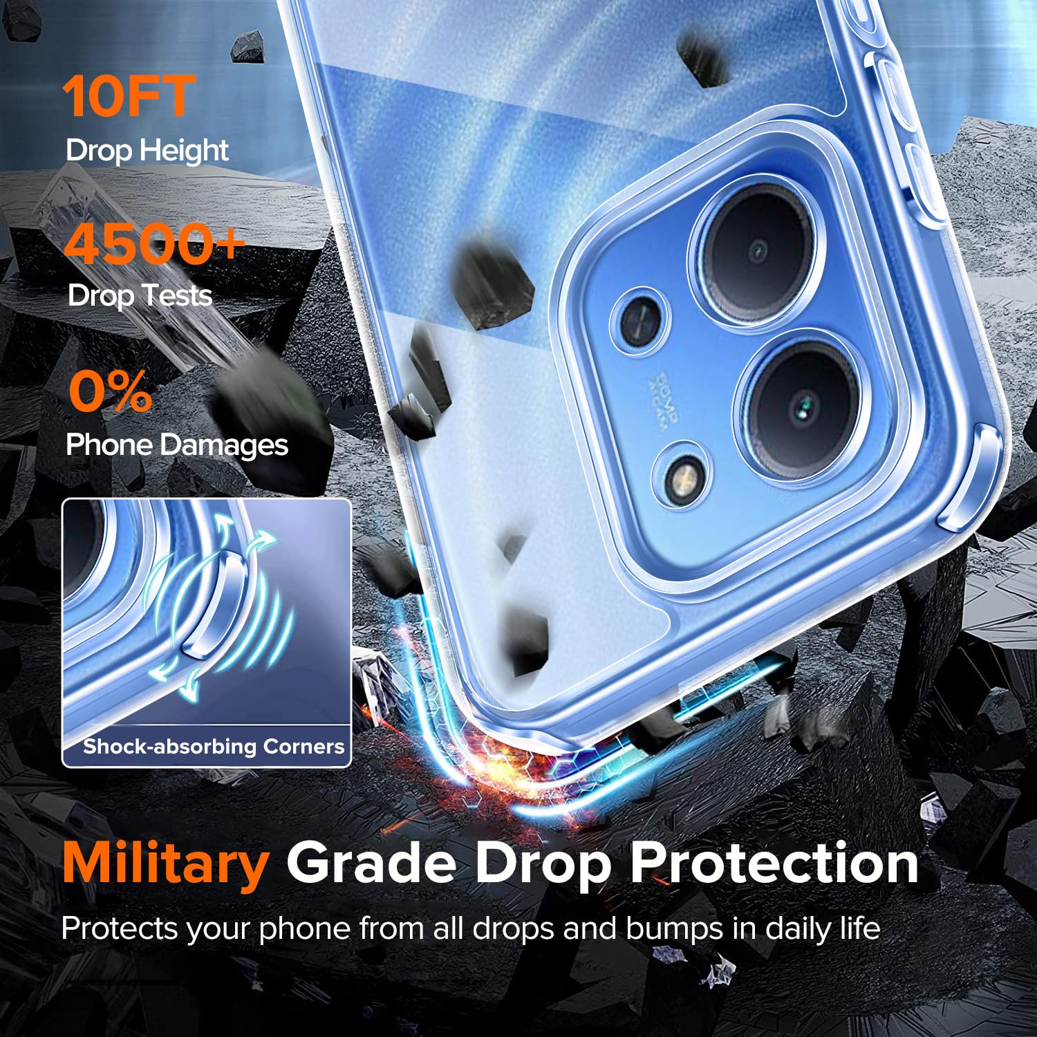 IVoler Anti Ingiallimento Chiaro Cover Per Xiaomi Poco F7 5G, [Antiurto