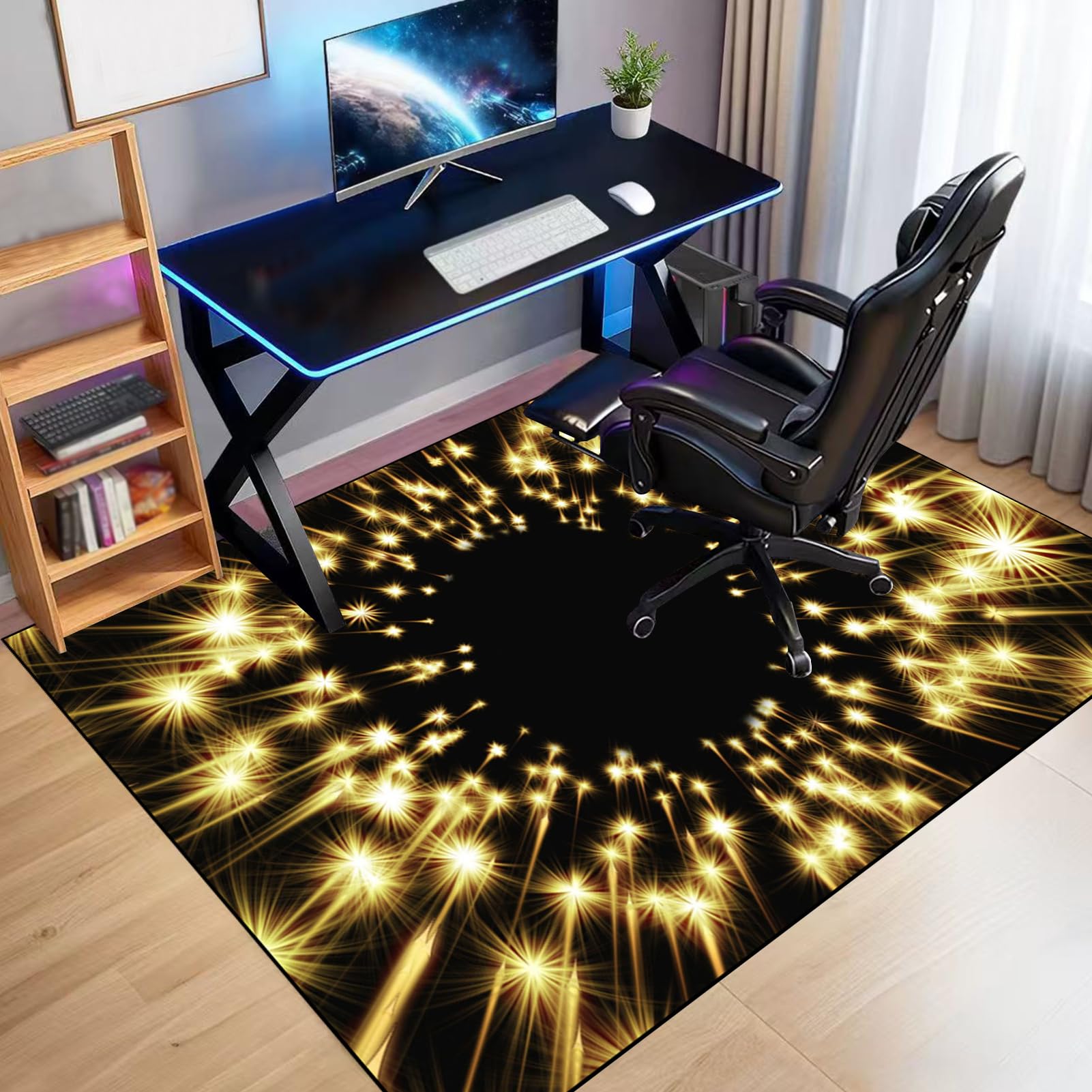 Tapis Chaise de Bureau Gaming, Tapis Protection Sol Chaise Bureau, Tapis de Sol pour Fauteuil, Tapis de Sol Bureau Tissu, Tapis de Protection en Bois/carrelage pour Bureau et Maison 160 x 200 cm