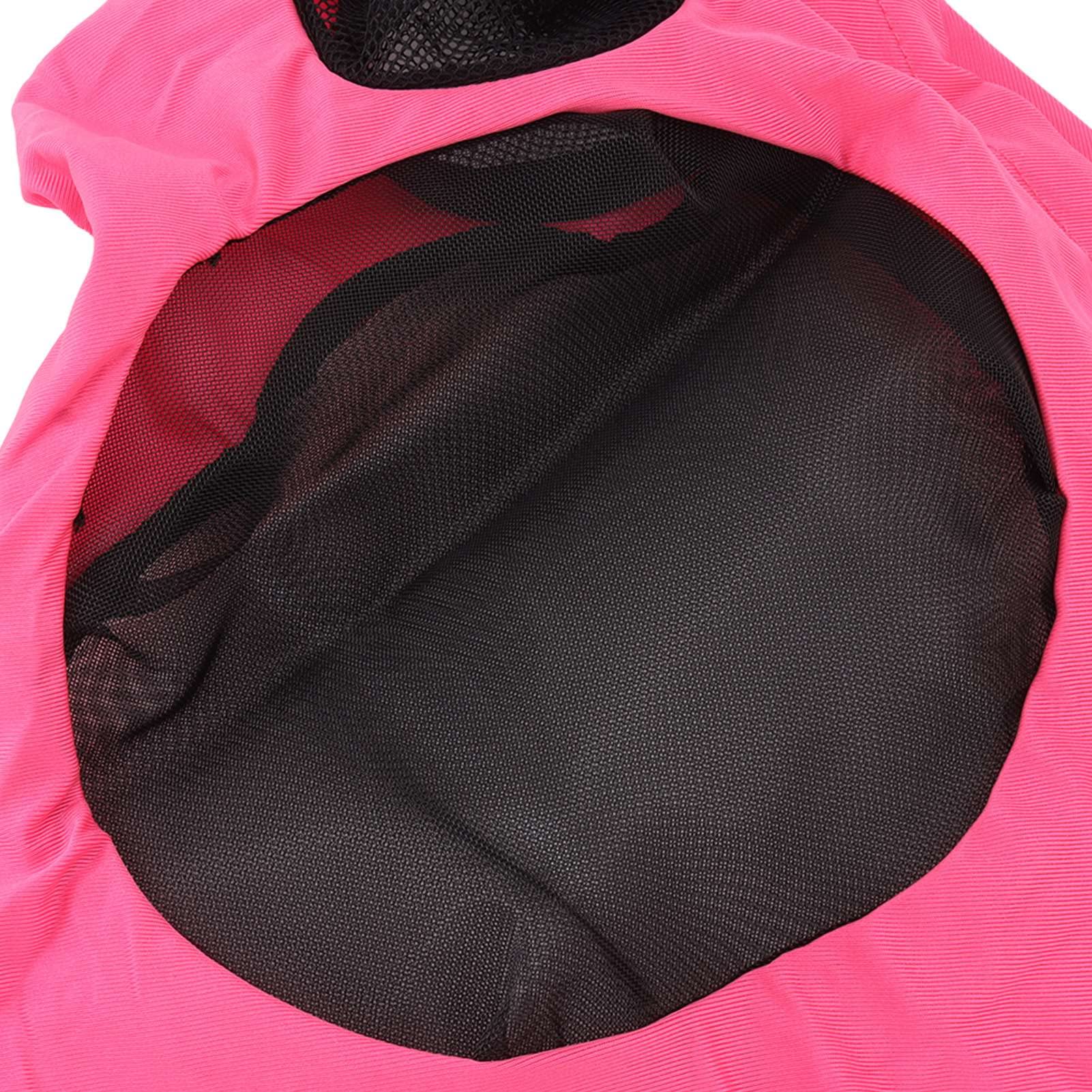 Horse Fly Mask, Elastyczna, Oddychająca Siatkowa Maska ​​dla Koni z Ochroną Uszu(Czerwona róża)