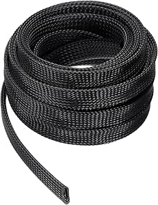 Uxcell 10 Ft - 1/4 Inch Expandable Braided Cable Sleeve