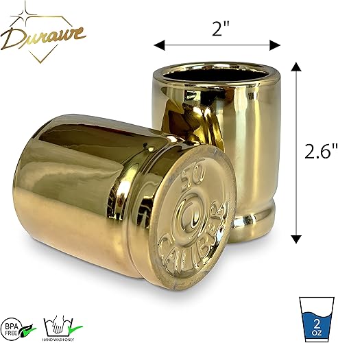 Miniatura 4 de Vasos de chupito calibre 50, juego de 4 vasos de chupito de cerámica con vertedor, 50 vasos de chupito en forma de bala de calibre, gran regalo,