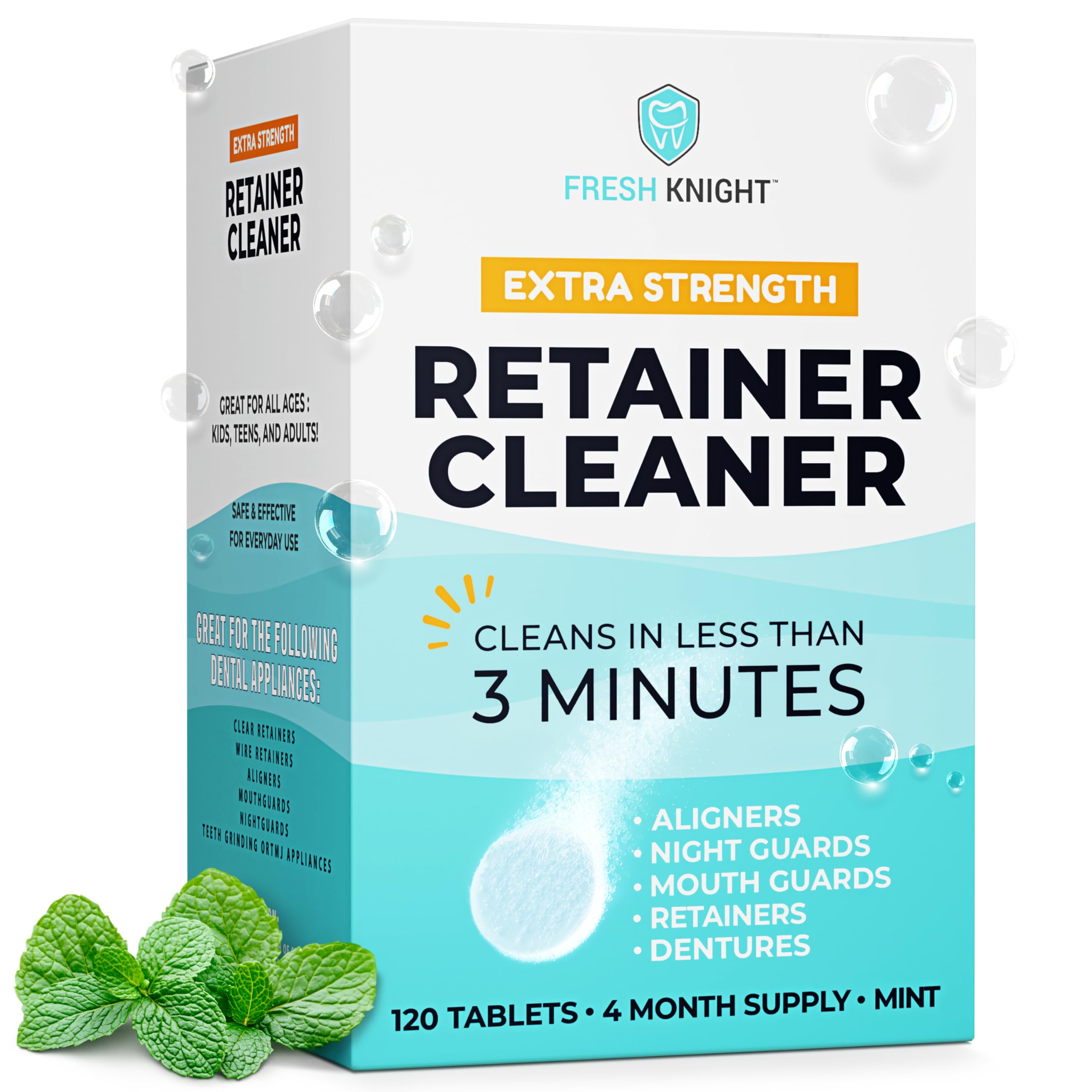 Sponsored Ad - Retainer Cleaner Tablets 120 - Invisalign Cleaner - Denture Cleaner. Efferdent Retainer Cleaner Tablets, Night Guard, Mouth Guards, Aligners & Dental Appliance Cleaner - 4 Month Supply.