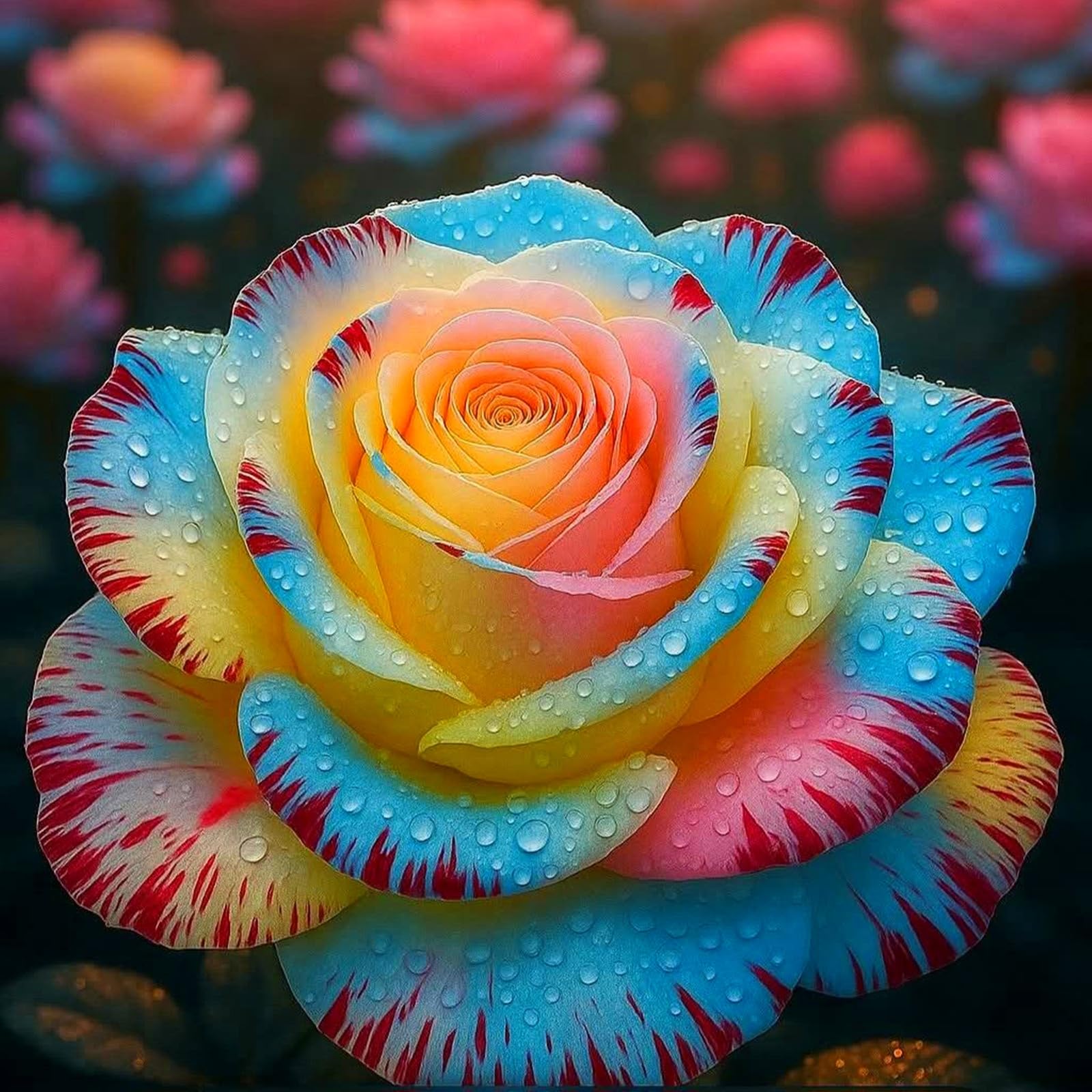 Rose Perennial Bulbs UK, Fragrant Flowers, Suitable for Garden Plants, Landscape Design, Indoor and Outdoor Potted Plants-1 Rhizome-G โ image 1