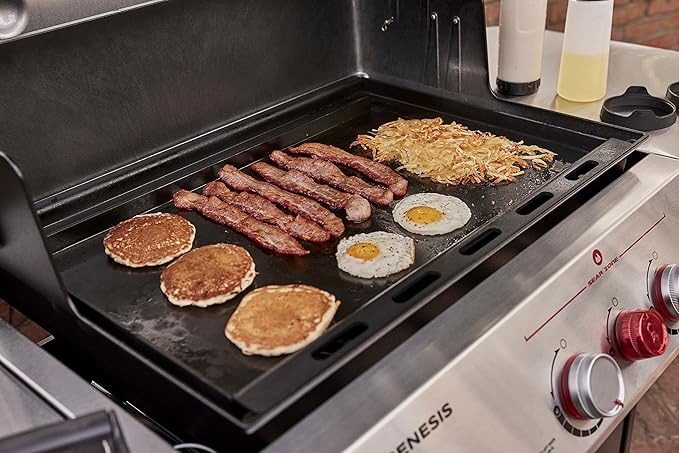 Weber Rust-Resistant Outdoor Griddle Insert for Genesis 400 Series Gas Grills, Full-Size