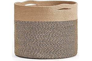 Goodpick Large Jute Baskets for Storage 15.8"x15.8"x13.8"