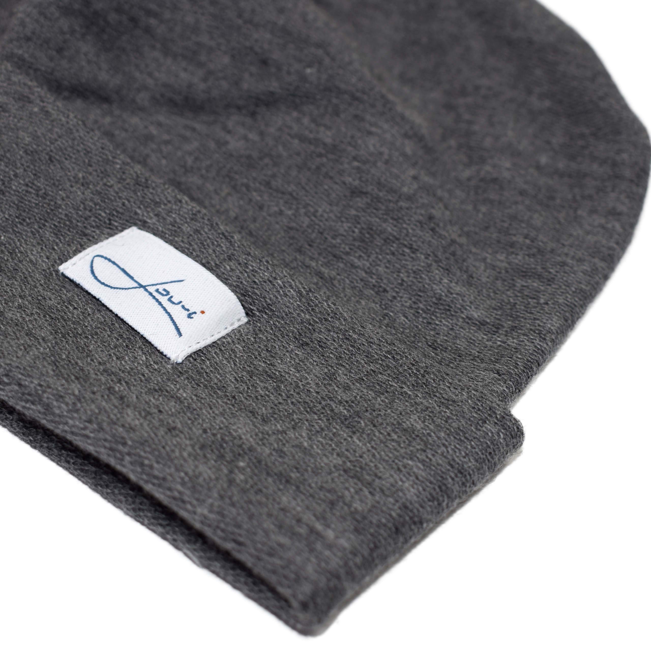 Lou-i Damska męska czapka beanie z bawełny ekologicznej Made in Germany Hat, szary, 59-60