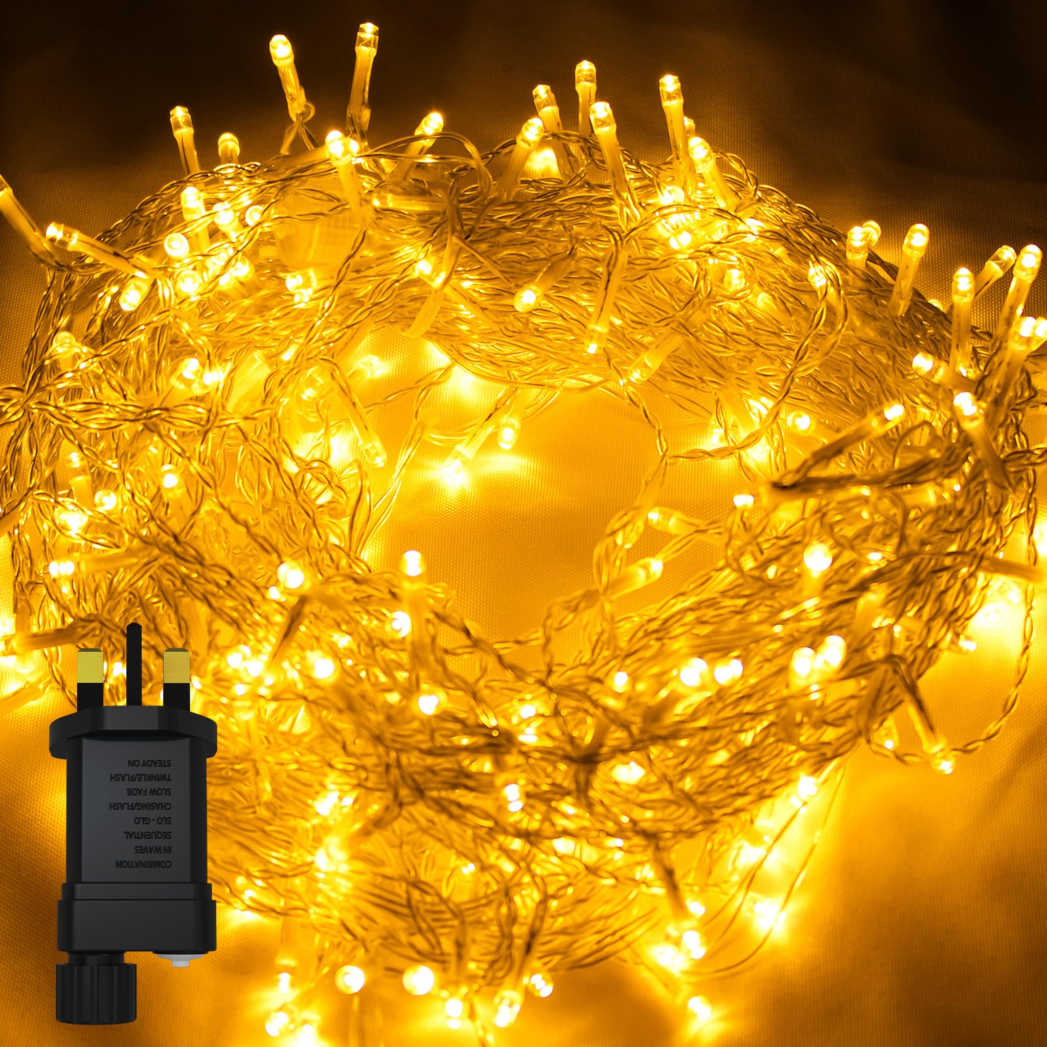 Yunvin Fairy Lights Plug in LED String Lights with 8 Modes 30M 300LED