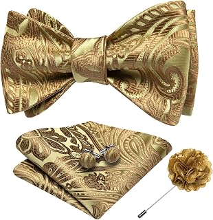 YOHOWA Extra Long Ties for Men Solid Color Cotton Wool Necktie and Pocket Square Cufflinks Tie Clip Sets Business Wedding