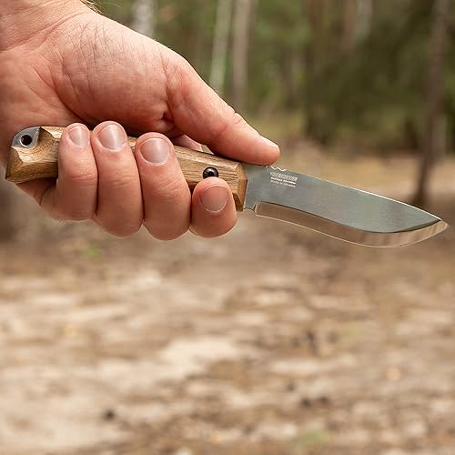Miniatura 7 de BPS Knives HK1 SSH - Cuchillo de acero inoxidable hecho a mano - Cuchillo de caza de espiga completa de hoja fija - Cuchillo de camping con funda de