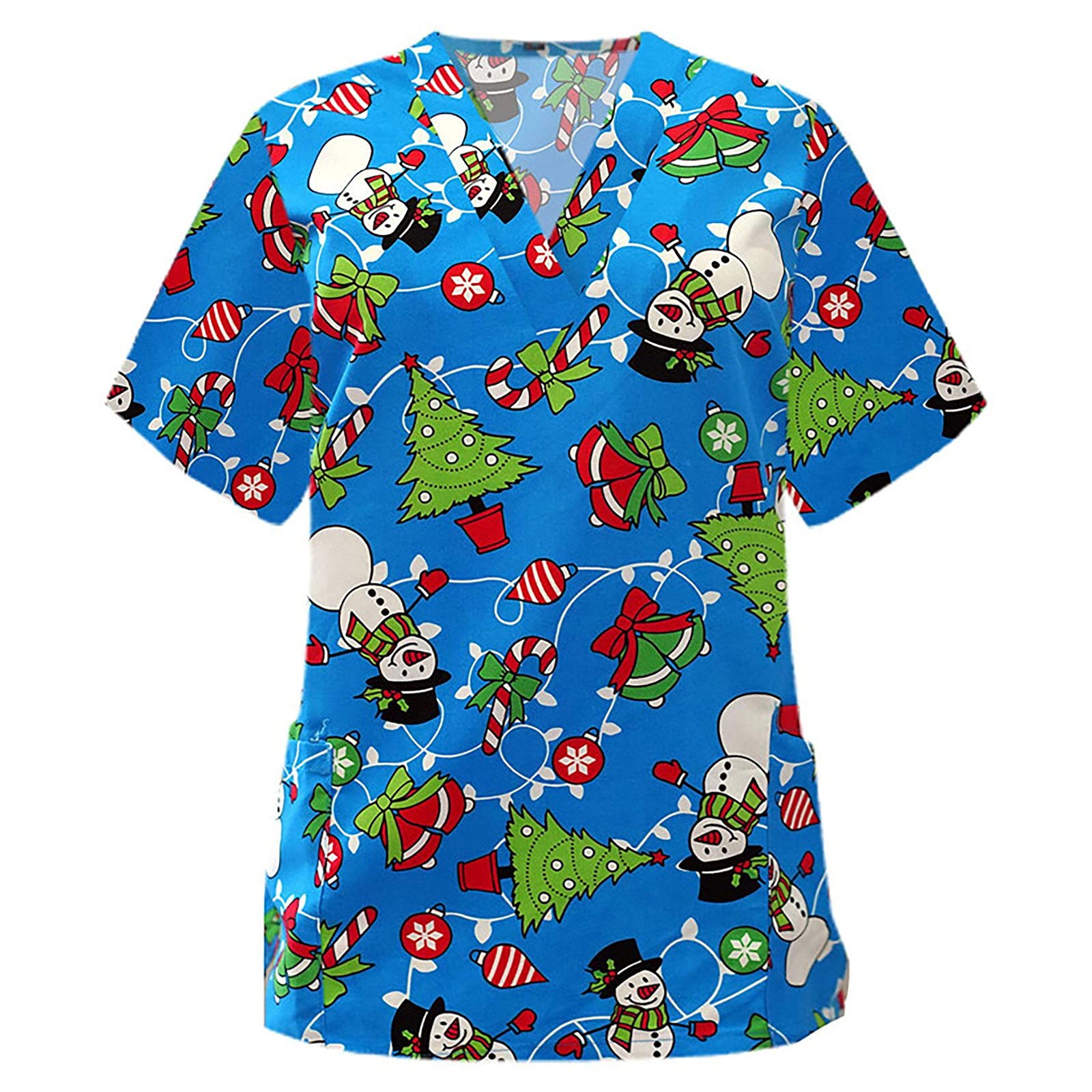 Hkuopwwomens Christmas Scrubs For Nurses Healthcare Tunic Scrubs Tops  Ladies | Desertcart Seychelles, image size:1600x1600
