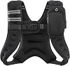 Chaleco con peso ZELUS, 6lb/8lb/12lb/16lb/20lb/25lb/30lb con franja reflectante para entrenamiento, fuerza, correr, fitness, construcción muscular, pérdida de peso, levantamiento de pesas 1