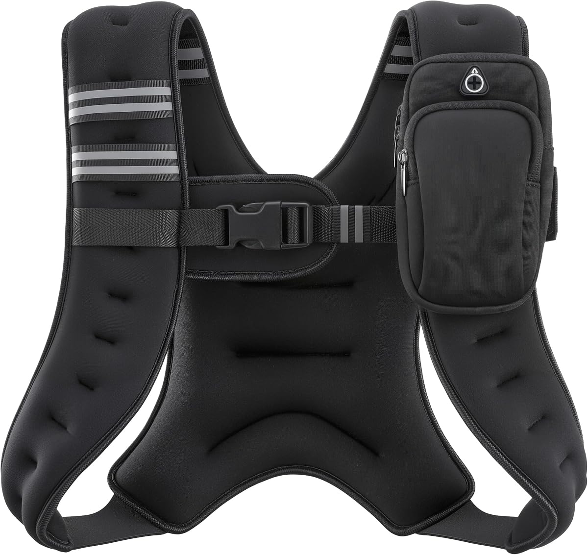ZELUS Weighted Vest, 6lb/8lb/12lb/16lb/20lb/25lb/30lb Weight Vest with Reflective Stripe for Workout, Strength Training, Running, Fitness, Muscle Building, Weight Loss, Weightlifting