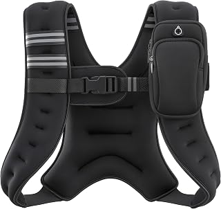 ZELUS Weighted Vest 6-30lbs Adjustable with Reflective Strips for Running, Strength Training, Workouts & Weight Loss