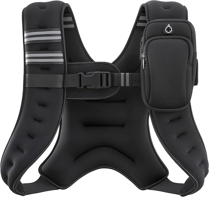 ZELUS Weighted Vest 6-30lbs with Reflective Stripe