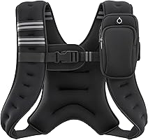 ZELUS Weighted Vest, 6lb/8lb/12lb/16lb/20lb/25lb/30lb Weight Vest with Reflective Stripe for Workout, Strength Training,...