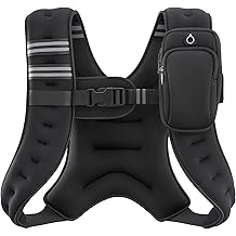 ZELUS Weighted Vest, 6lb/8lb/12lb/16lb/20lb/25lb/30lb Weight Vest with Reflective Stripe for Workout, Strength Training, Running, Fitness, Muscle Building, Weight Loss, Weightlifting