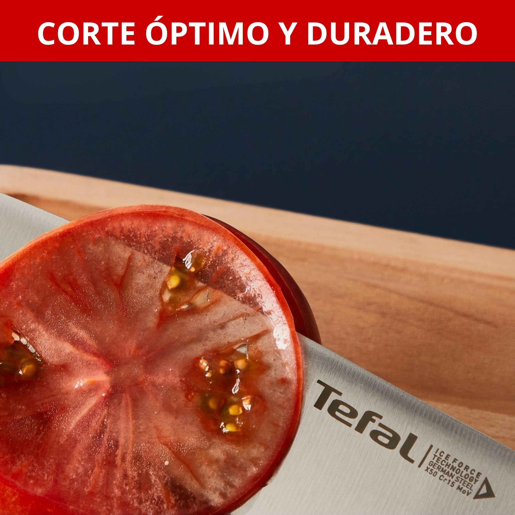 Tefal Ice Force – Cuchillo Universal 11 cm | Acero Inoxidable Alemán, Tecnología Ice Force -120°C, Corte Preciso, Mango Remachado, Resistente a la Corrosión y Lavavajillas