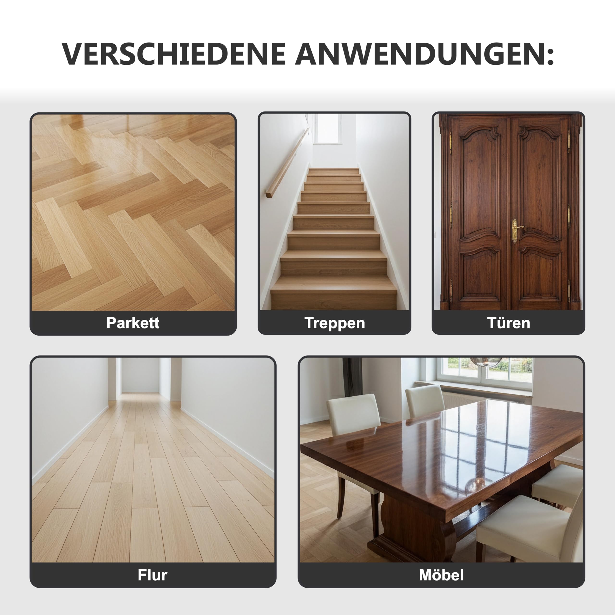 WO-WE 2K PU Klarlack Glänzend Holz Parkettlack Treppenlack Farblos 7,5kg