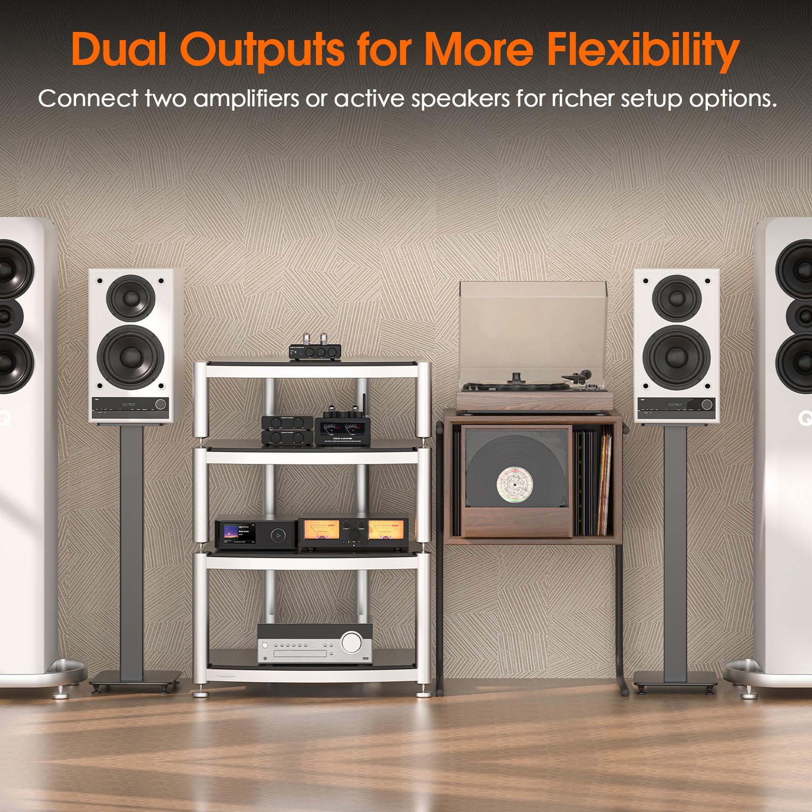 Douk Audio Preamplificatore tubolare MM Phono livello HiFi preamplificatore stereo con filtro passa-basso, uscita subwoofer | Amplificatore audio Tube Preamp