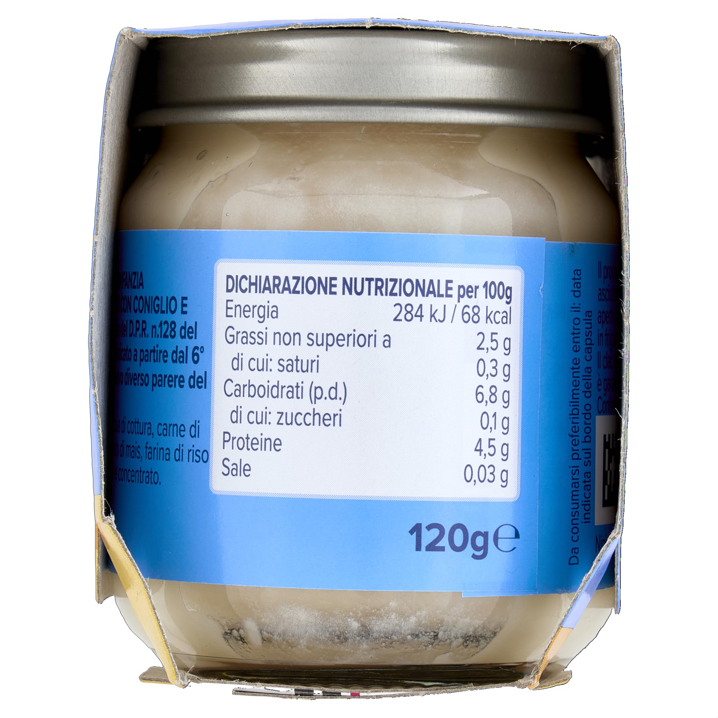 Nipiol Omogeneizzato Coniglio - 2x120 g, 12 Confezioni