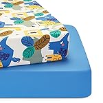 TILLYOU Baby Crib Sheets for Boys Girls, Super Soft Toddler Bed Sheets, 2 Pack Sheets for Standard Crib Mattress 28x52in, Animal Geometry
