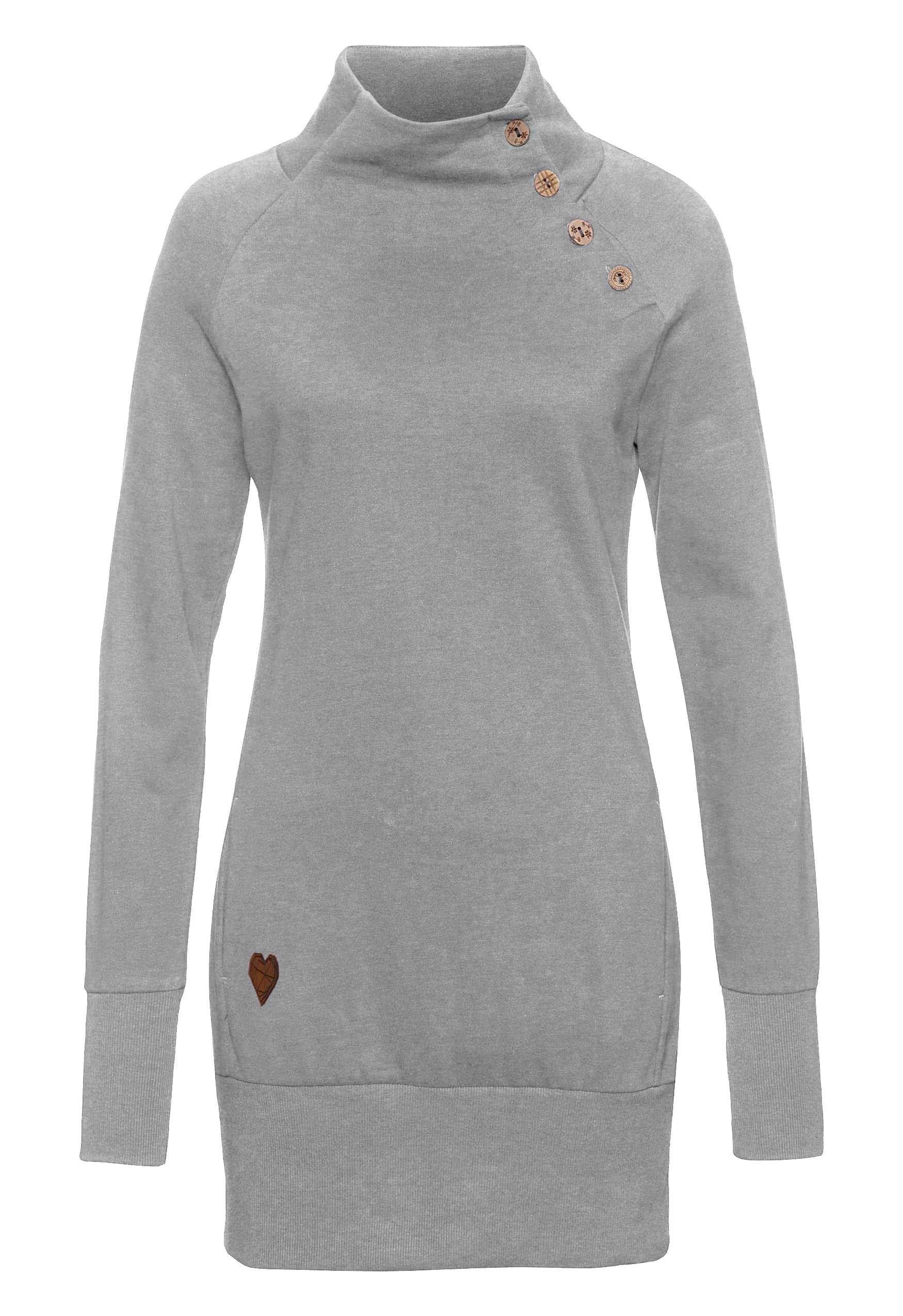 DOTIN Damska bluza z kapturem długi sweter damski długi elegancki sweter z golfem