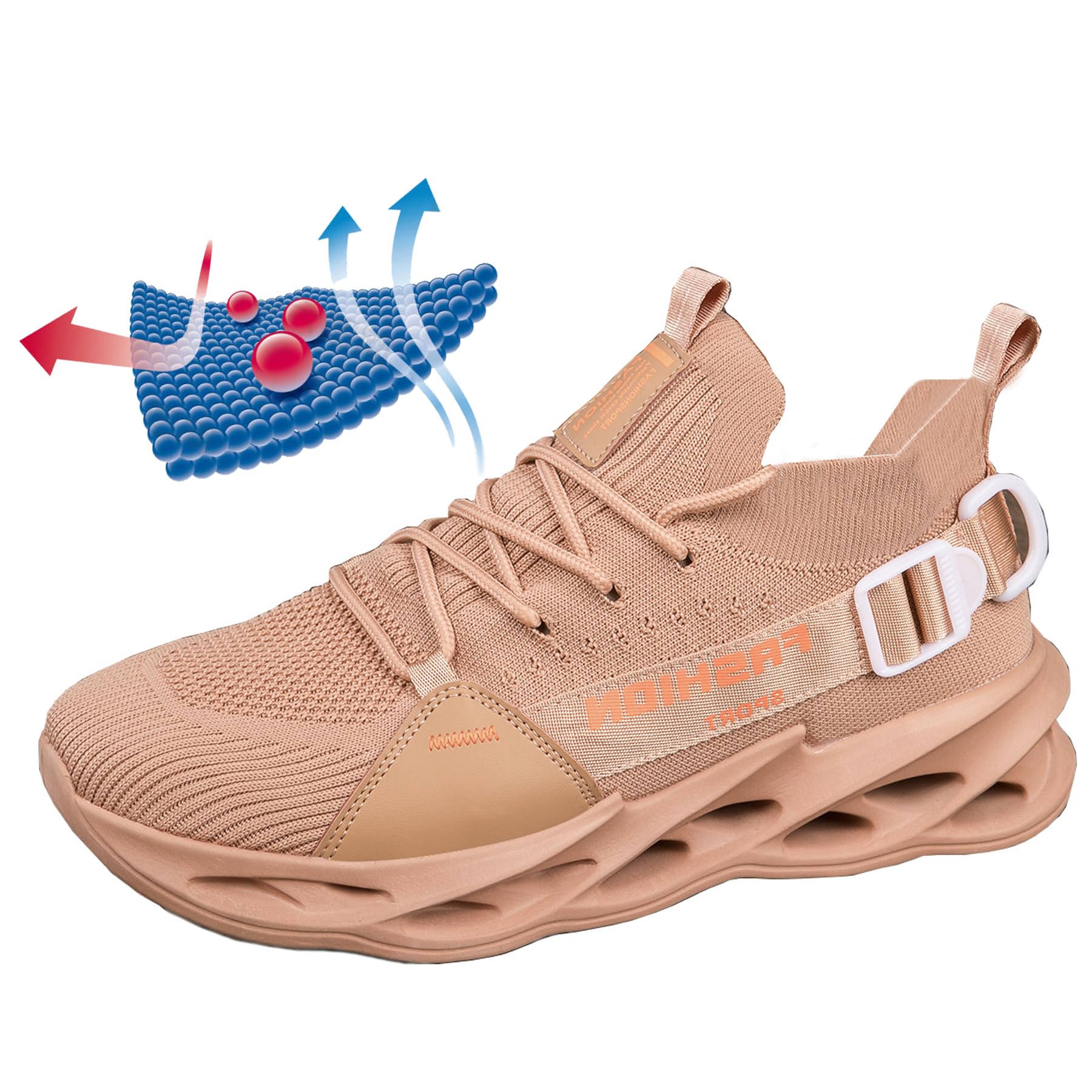 Scarpe Running Uomo Ginnastica Sneaker Donna Leggere Traspirante Outdoor Sportive Calzature da Corsa Pallavolo Tennis Nero Verde Bianco Rosa Giallo Grau Orange Viola Rosso Marrone EU 36-46