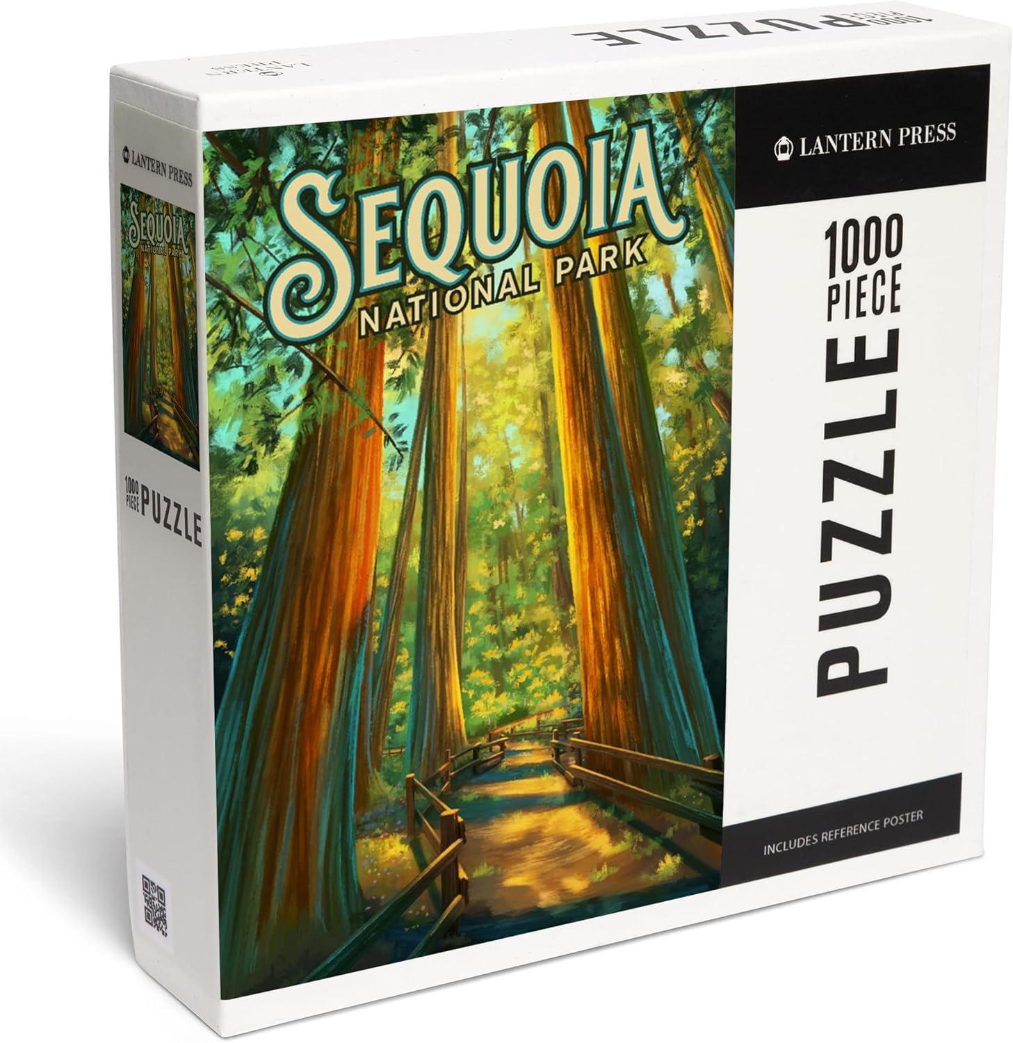 "Lantern Press Sequoia National Park, California, Oil Painting, 1000 Piece Jigsaw Puzzle for Adults, Made in USA with Reference Poster"