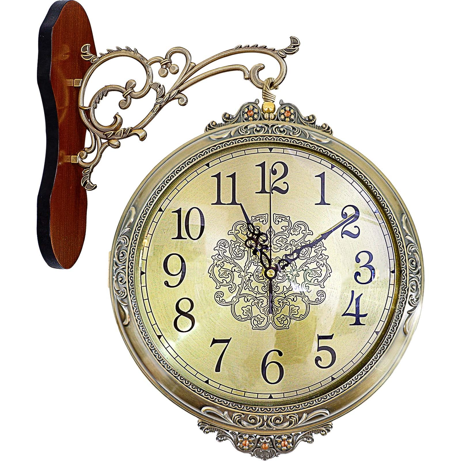両面時計　壁掛け　ビンテージ 楽天市場】壁掛け両面時計OLD STREET BOTHSIDE CLOCK Lサイズ
