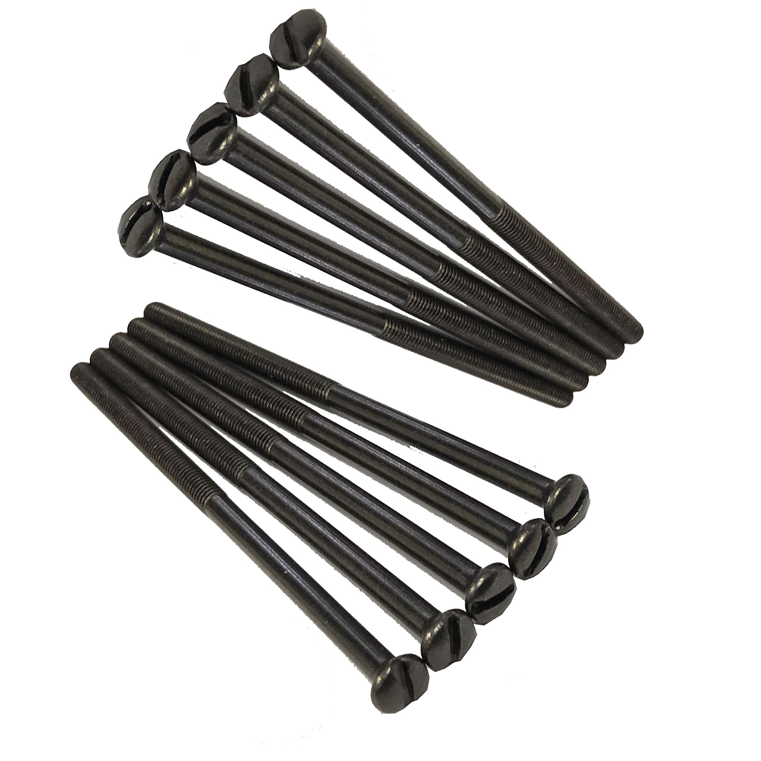 Universal Hardware Black Nickel Long Electrical Socket Switch Screws Raised Head (10, 75mm)