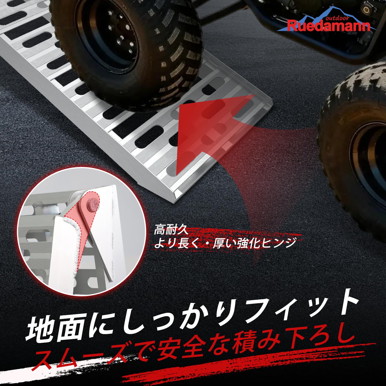 Amazon.co.jp: Ruedamann アルミラダーレール 2本セット 長さ222.5cm