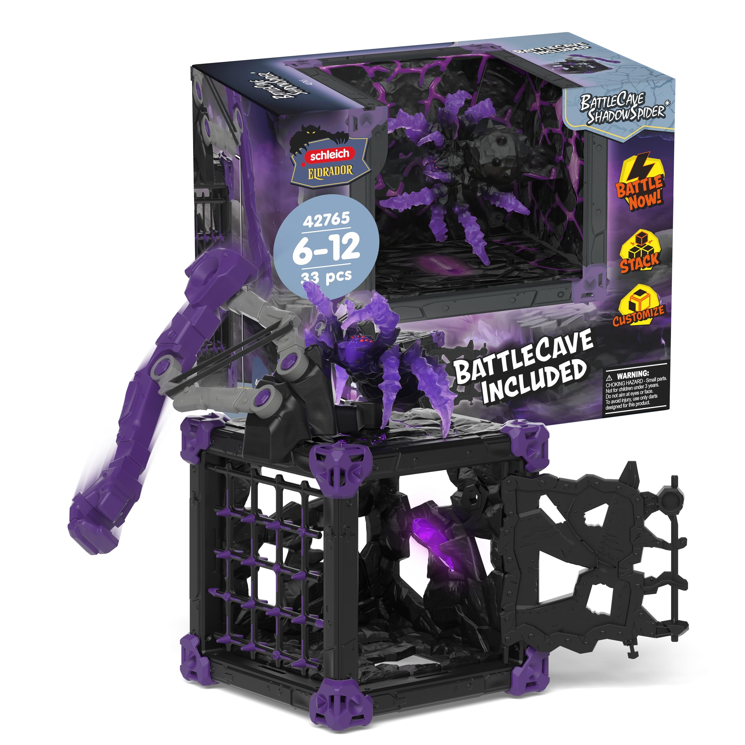 SCHLEICH ELDRADOR® CREATURES | BattleCave Shadow Spider 42765