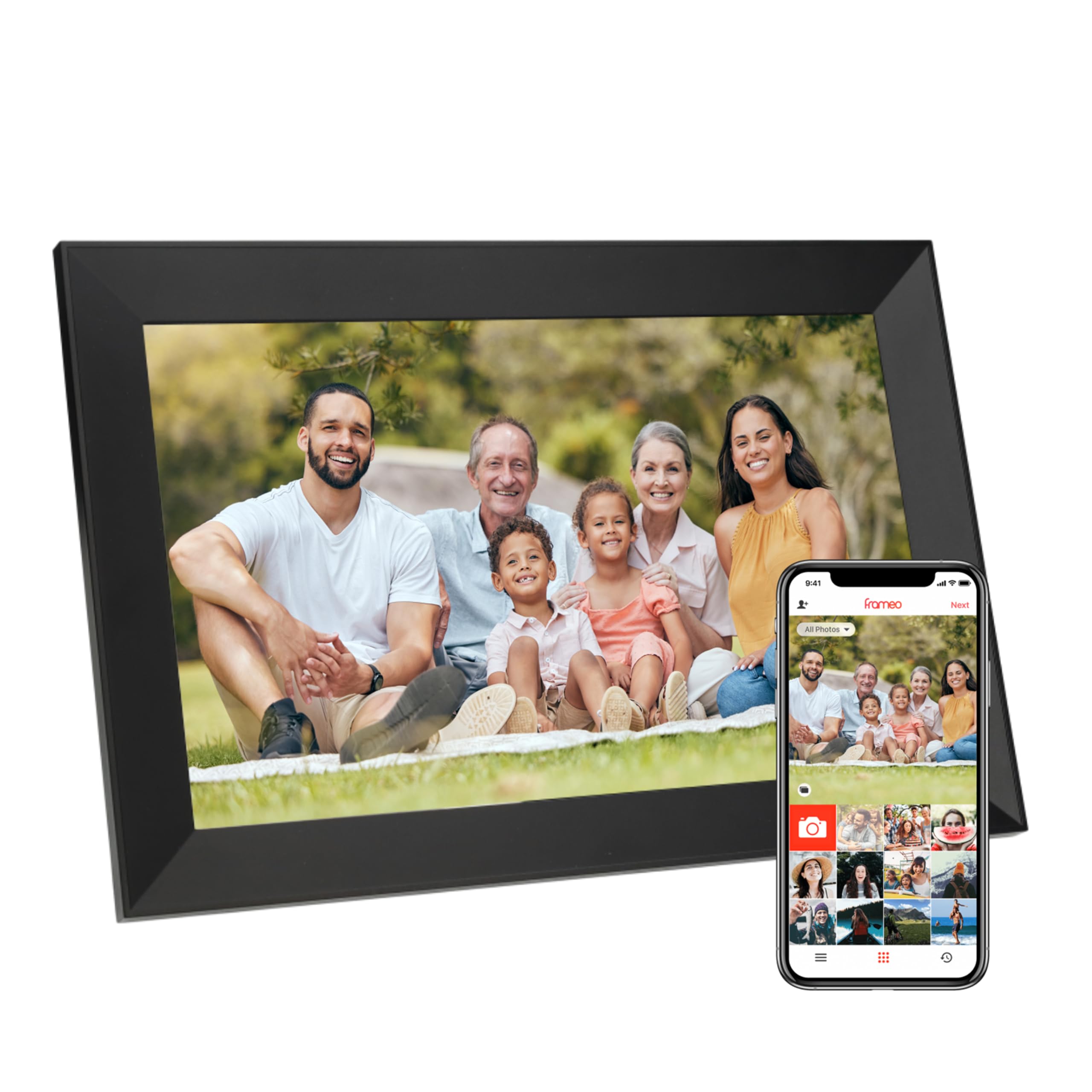 Silvergear® Digitaler Bilderrahmen 10,1 Zoll mit WLAN | 10W Leistung | Fernzugriff via App | Modernes Design