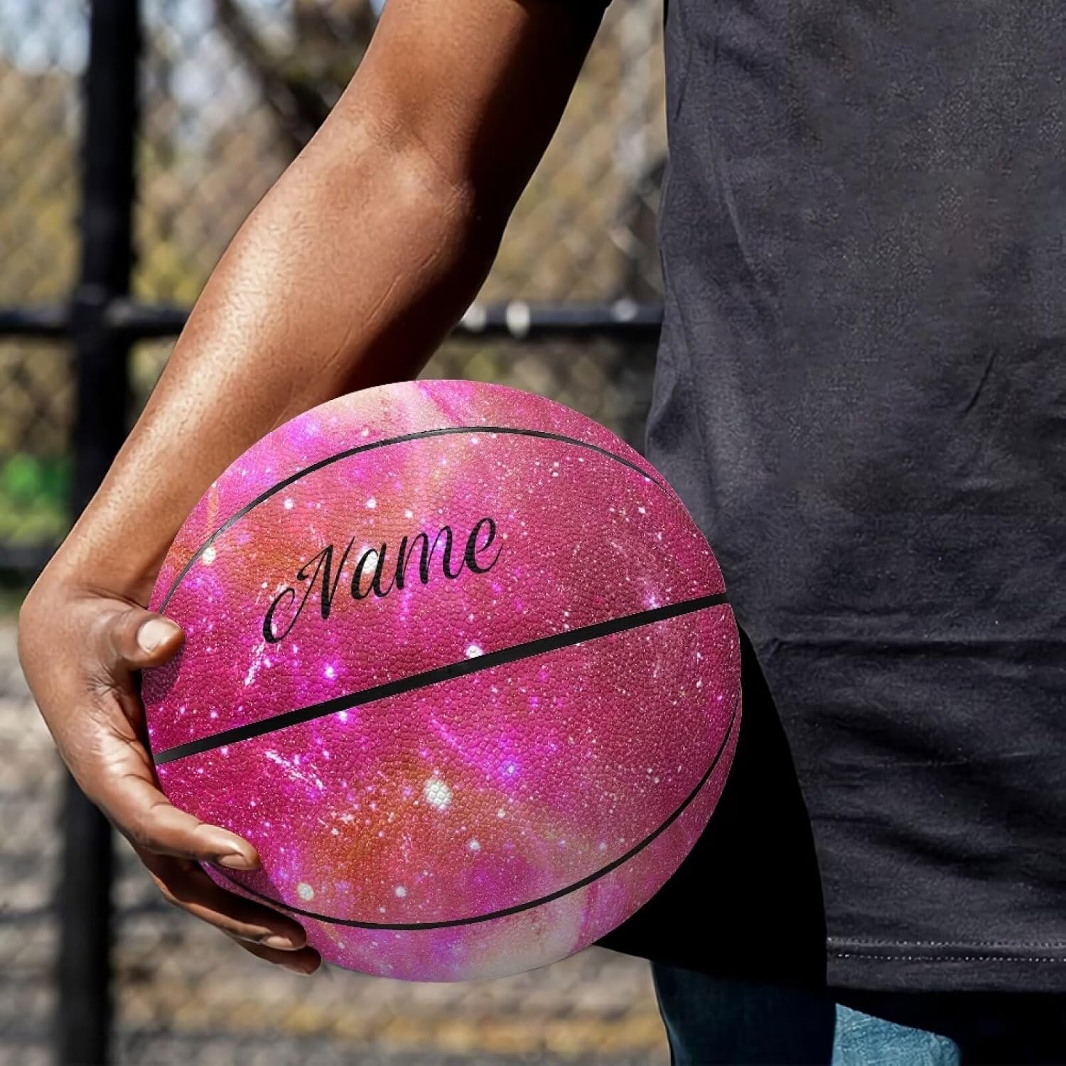 Galaxy Custom Size 5/7 Basketball, Personalized Name Basketball for Senior Night, Birthday