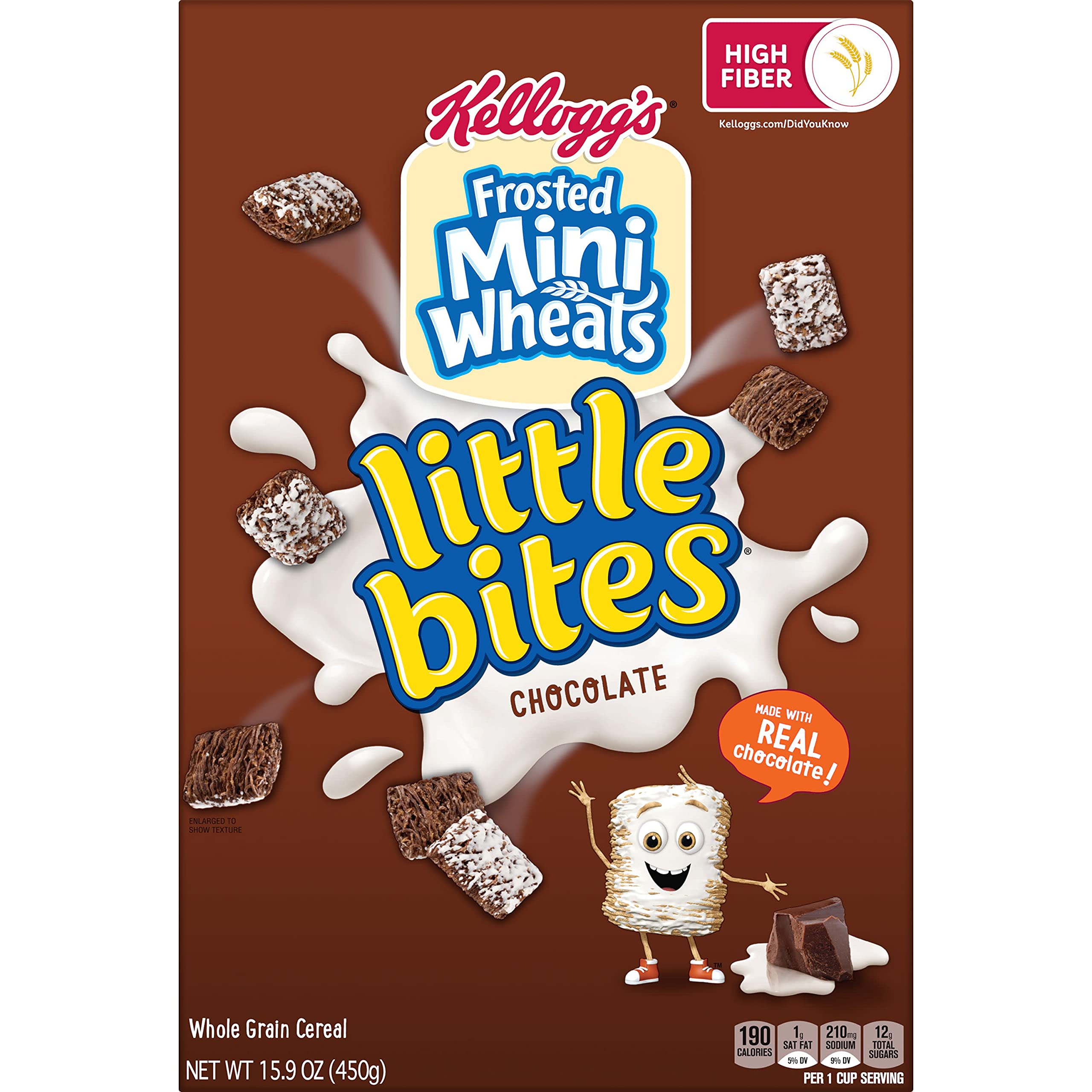 Kellogg's Frosted MiniWheats Little Bites Breakfast Cereal, High Fiber