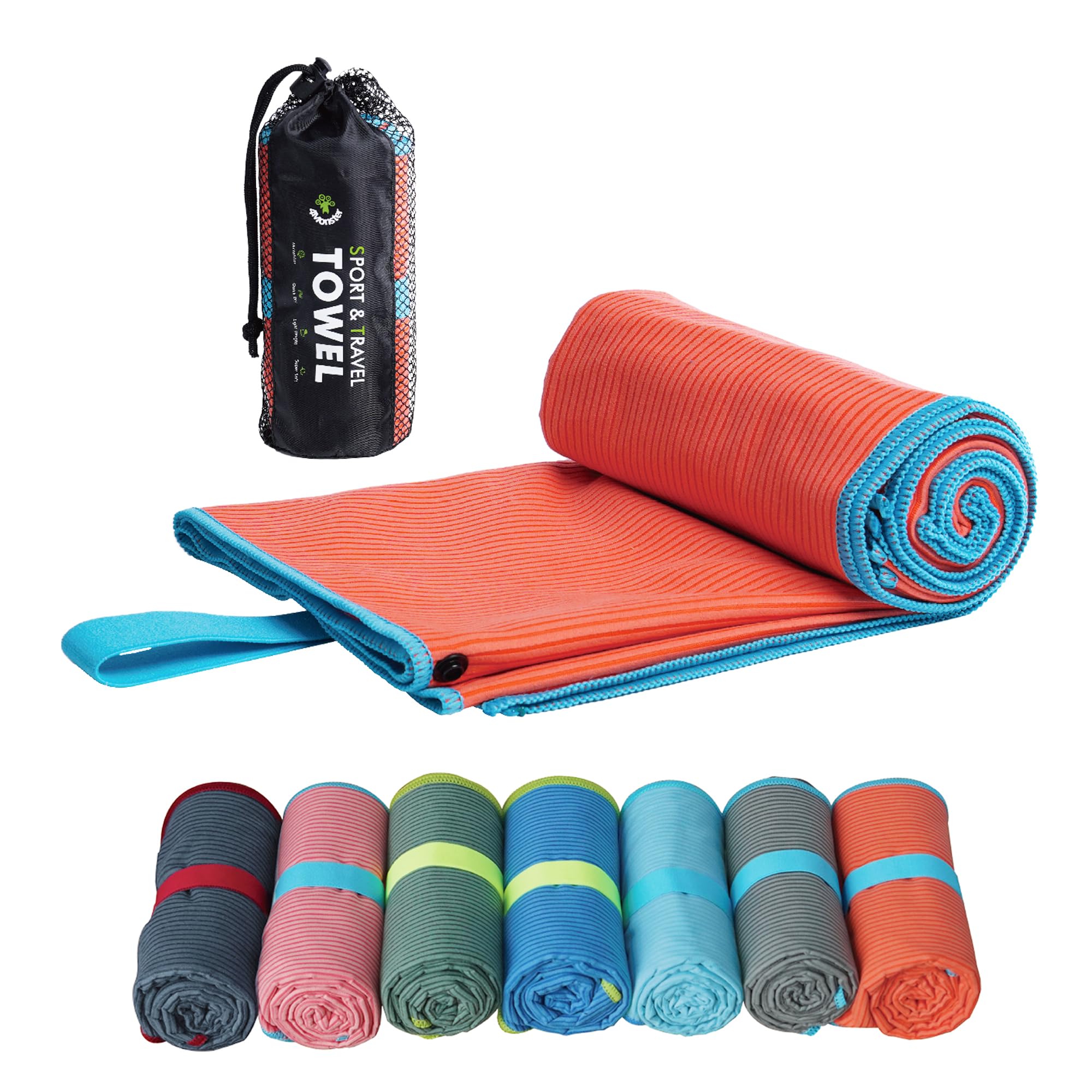 4Monster Microfiber Travel Towel swim towel Quick Dry, Lightweight Gym Towel Ultra Soft