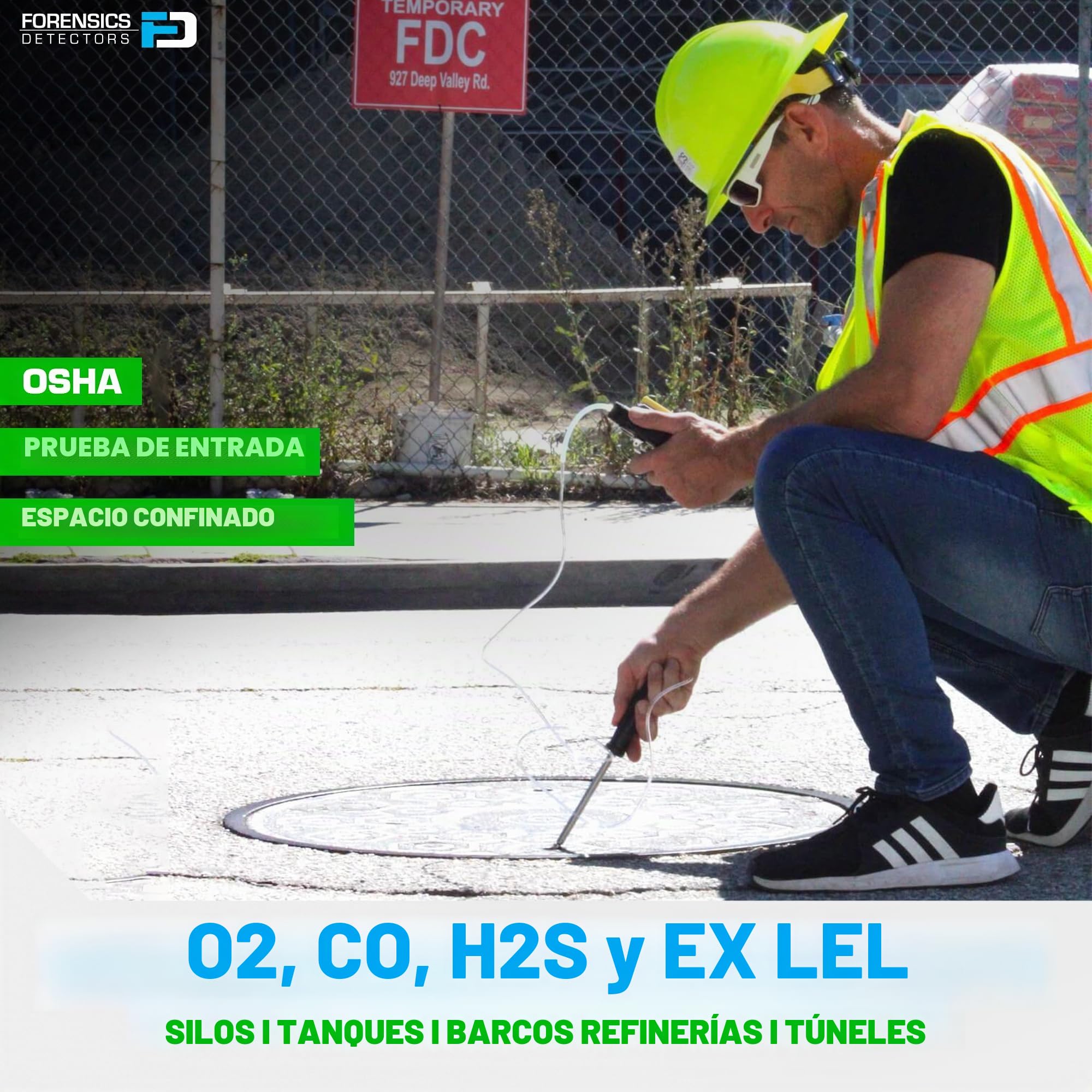 Monitor de 4 Gases | Certificado de Calibración EU | Detector Multigas | Bomba Integrada y Sonda de 4 Pies | O2, CO, H2S, LEL