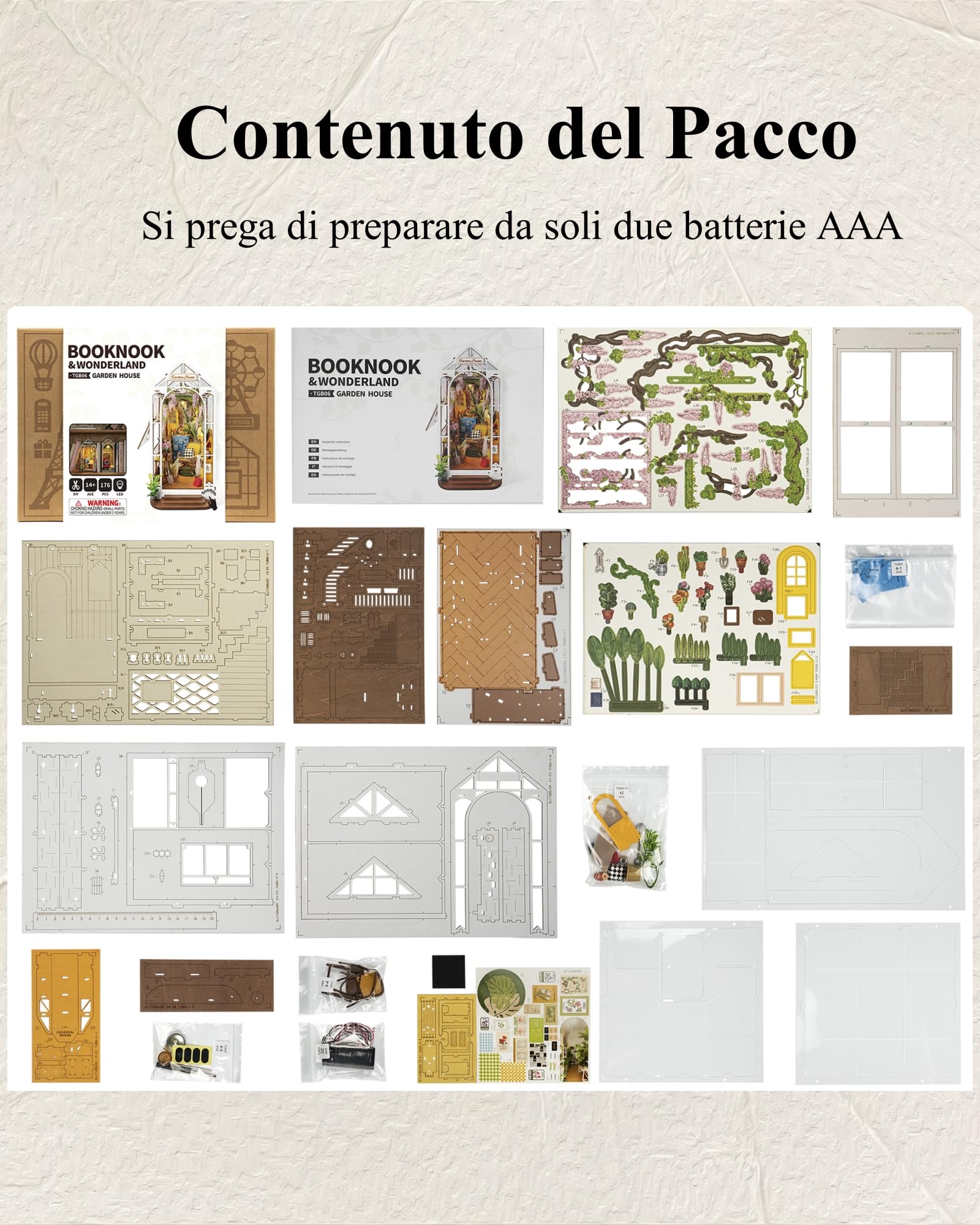 ROWOOD Book Nook Kit Serra | Puzzle 3D in Legno Modello Booknook per Adulti da Costruire | Fai Da Te Casa delle Bambole Bookend Libreria Decorazione Regalo